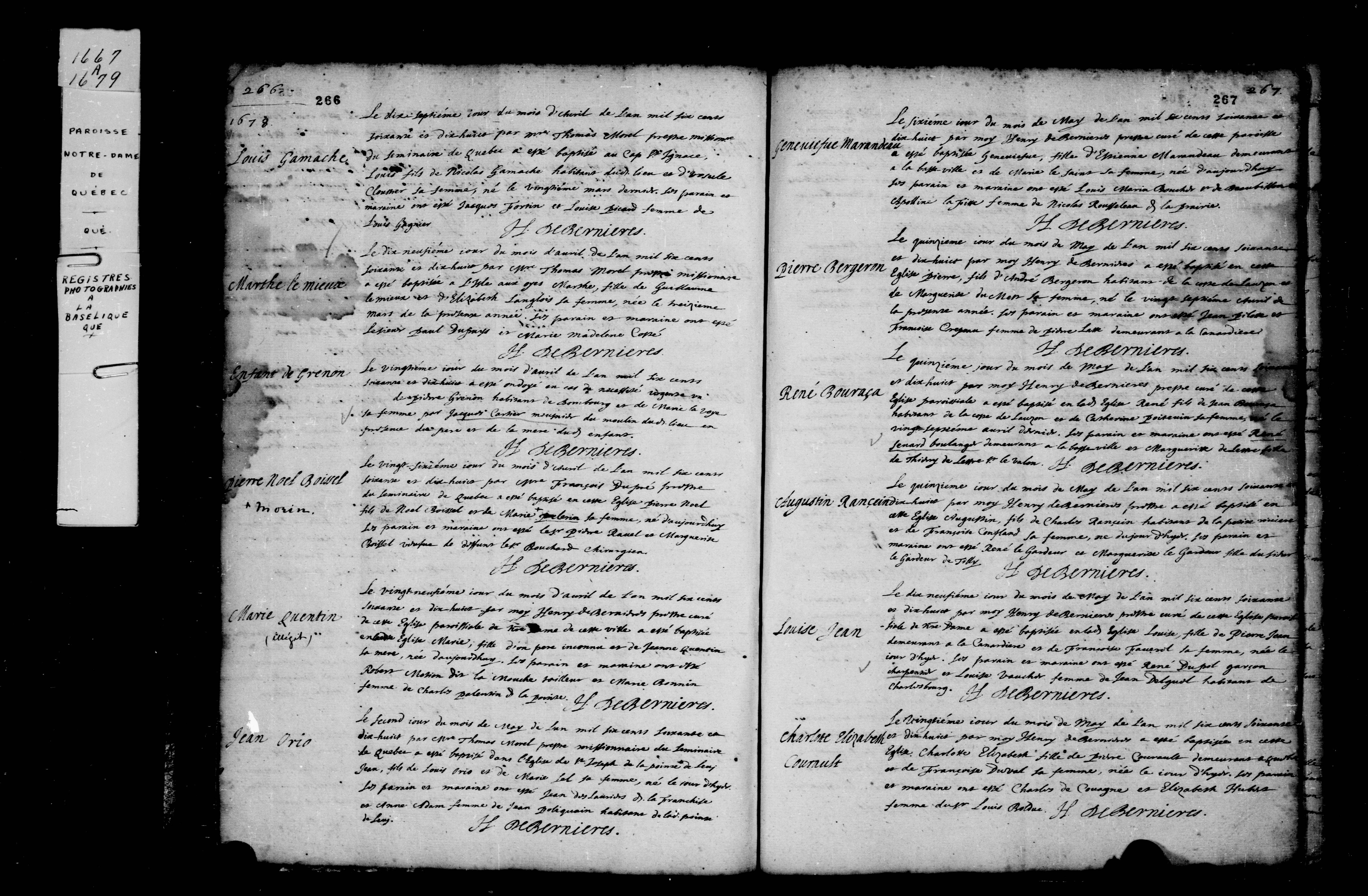 1678 Baptism Marthe Lemieux