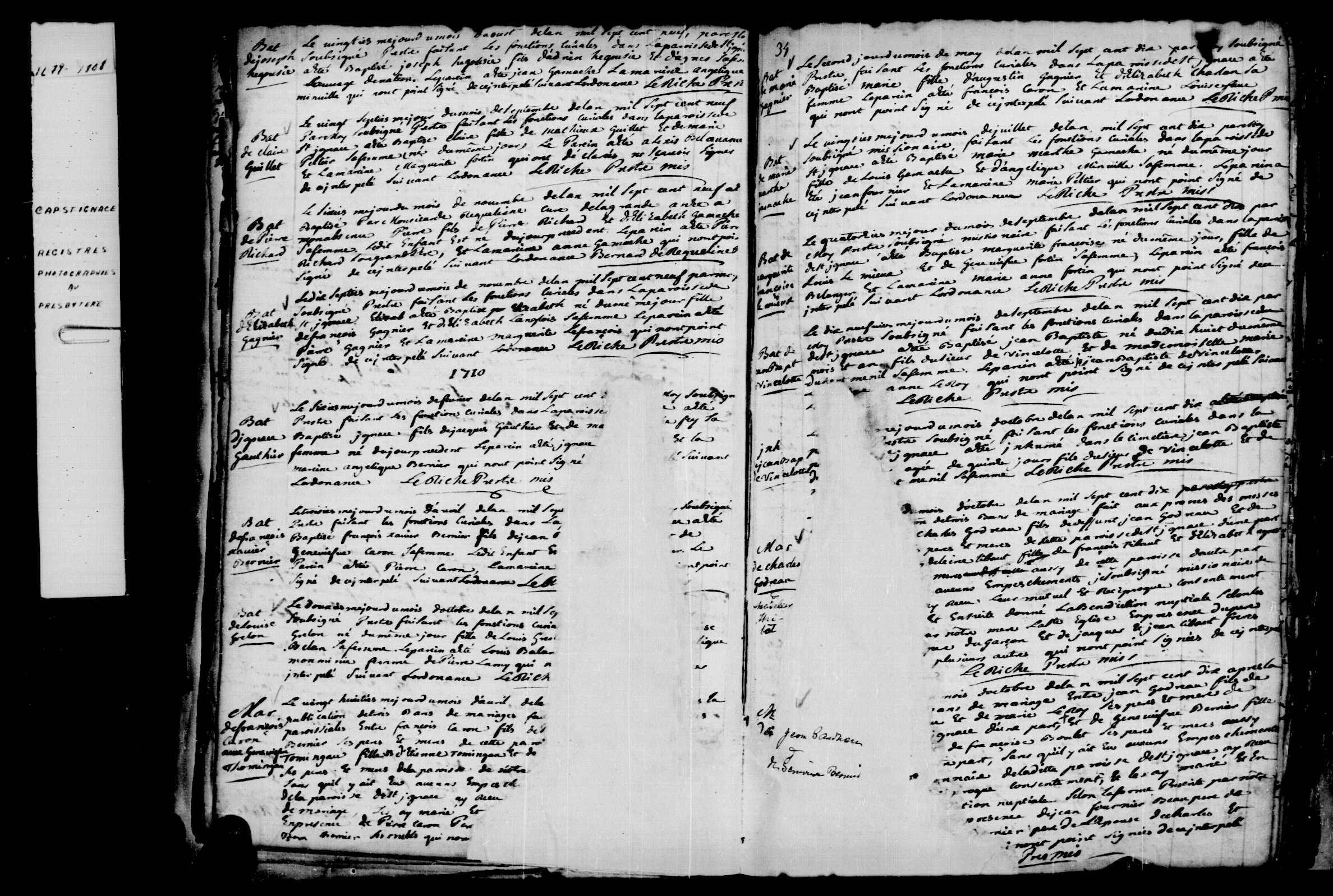 1710 Baptism Marguerite Lemieux