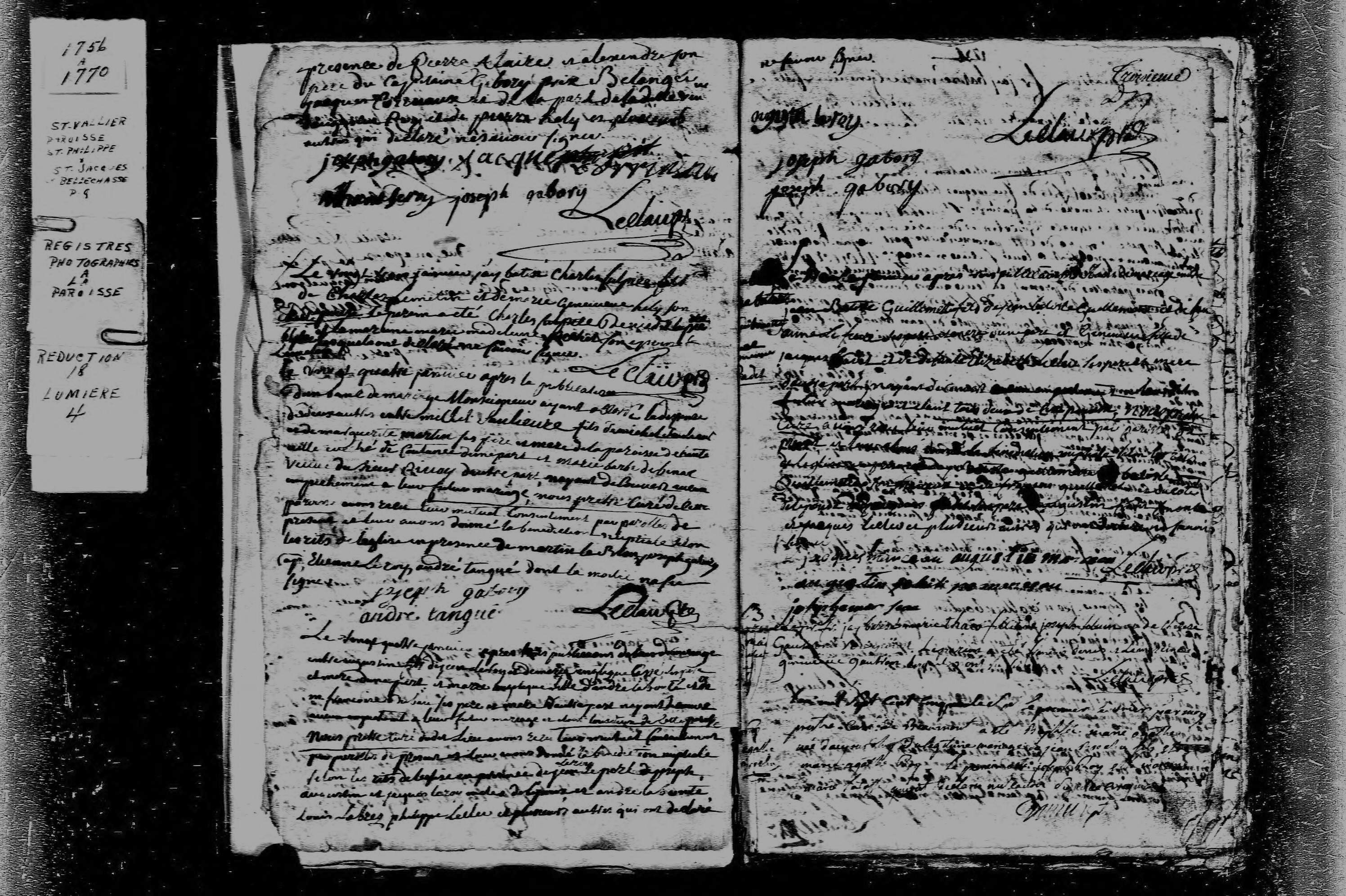1757 Baptism Charles Sulpice Lemelin
