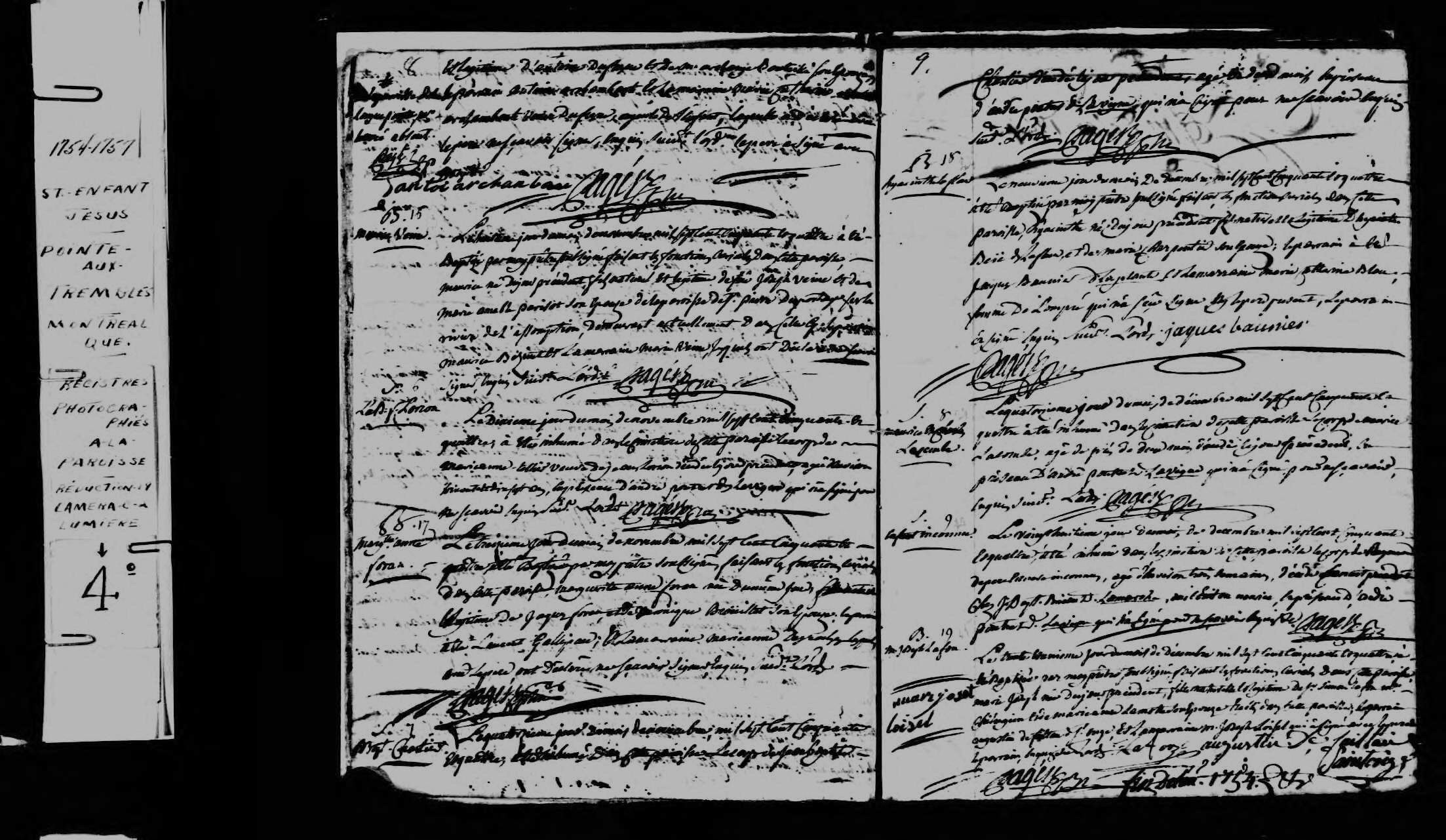 1754 Burial Marie Anne Tellier