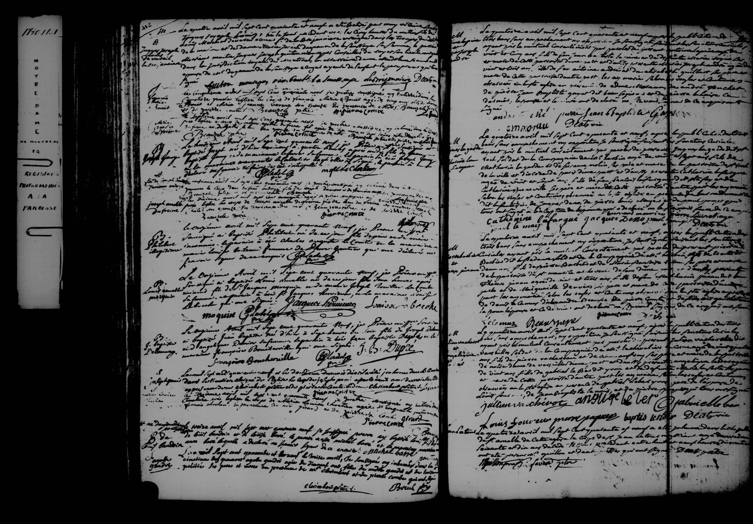 1749 Marriage Vachereau Leber