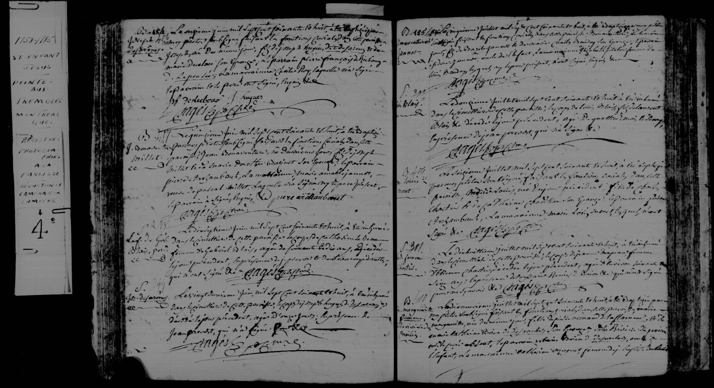 1768 Burial Catherine Lebeau