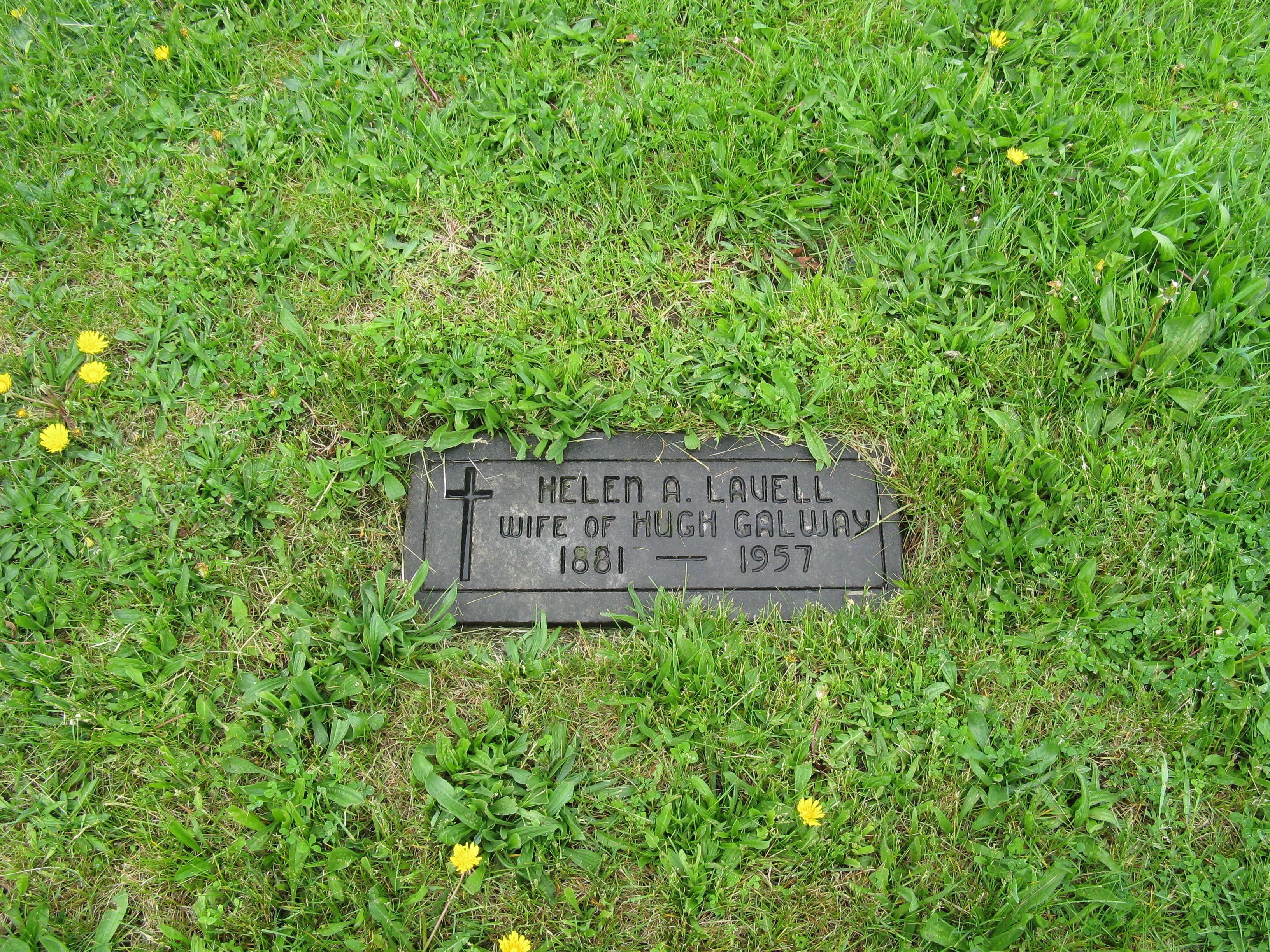 Grave Stone of Helen Lavell