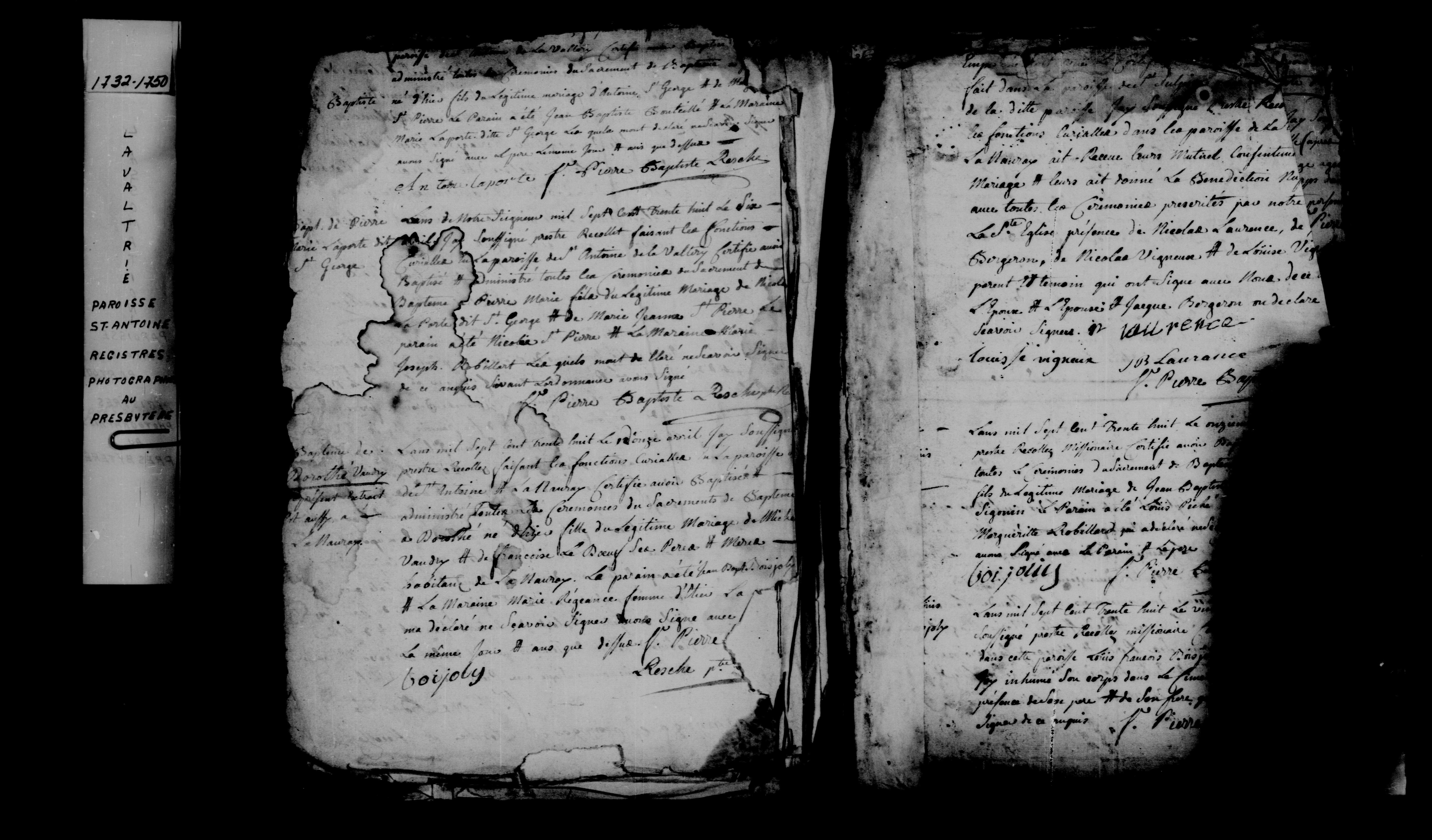 1638 Baptism Pierre Marie Laporte