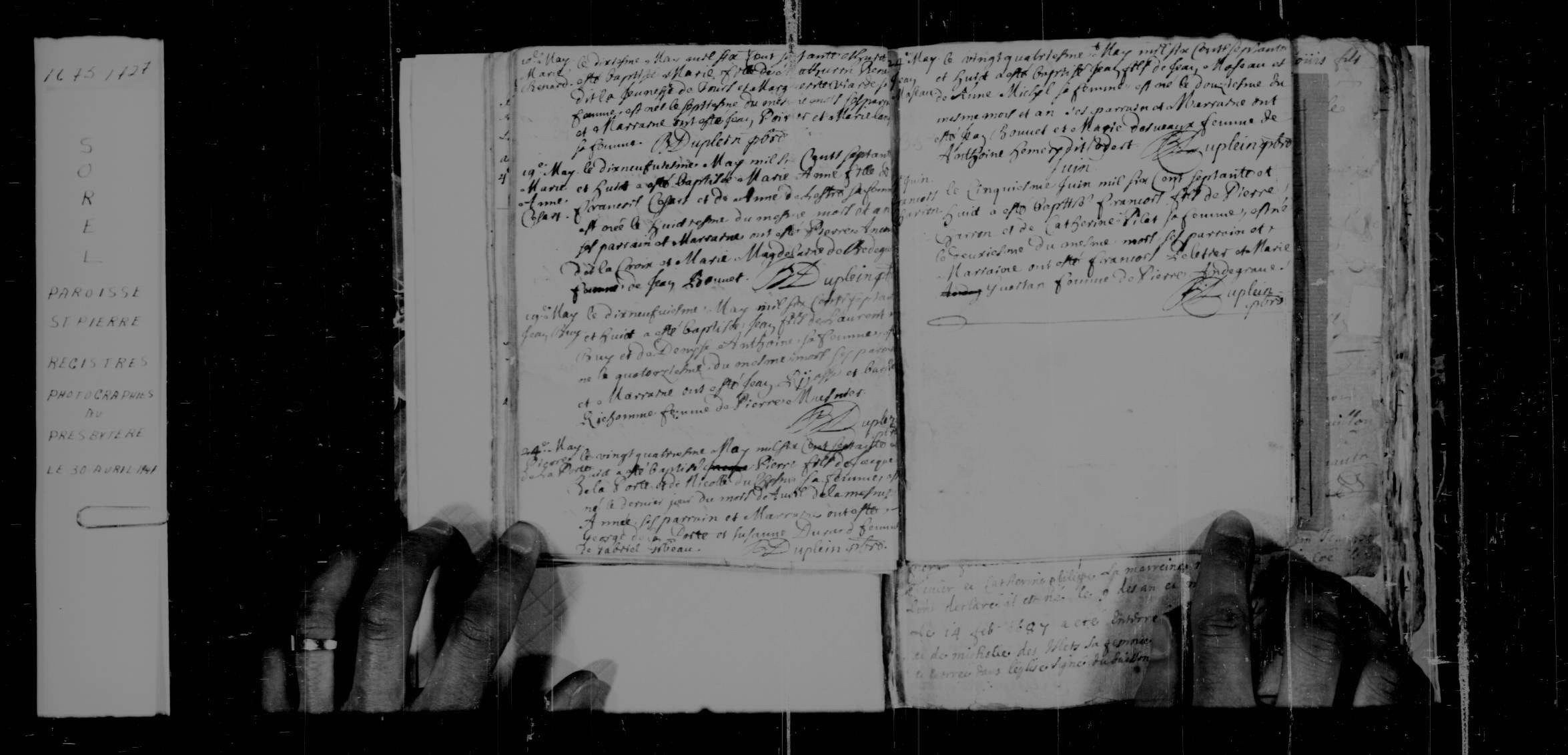 1678 Baptism Pierre Laporte