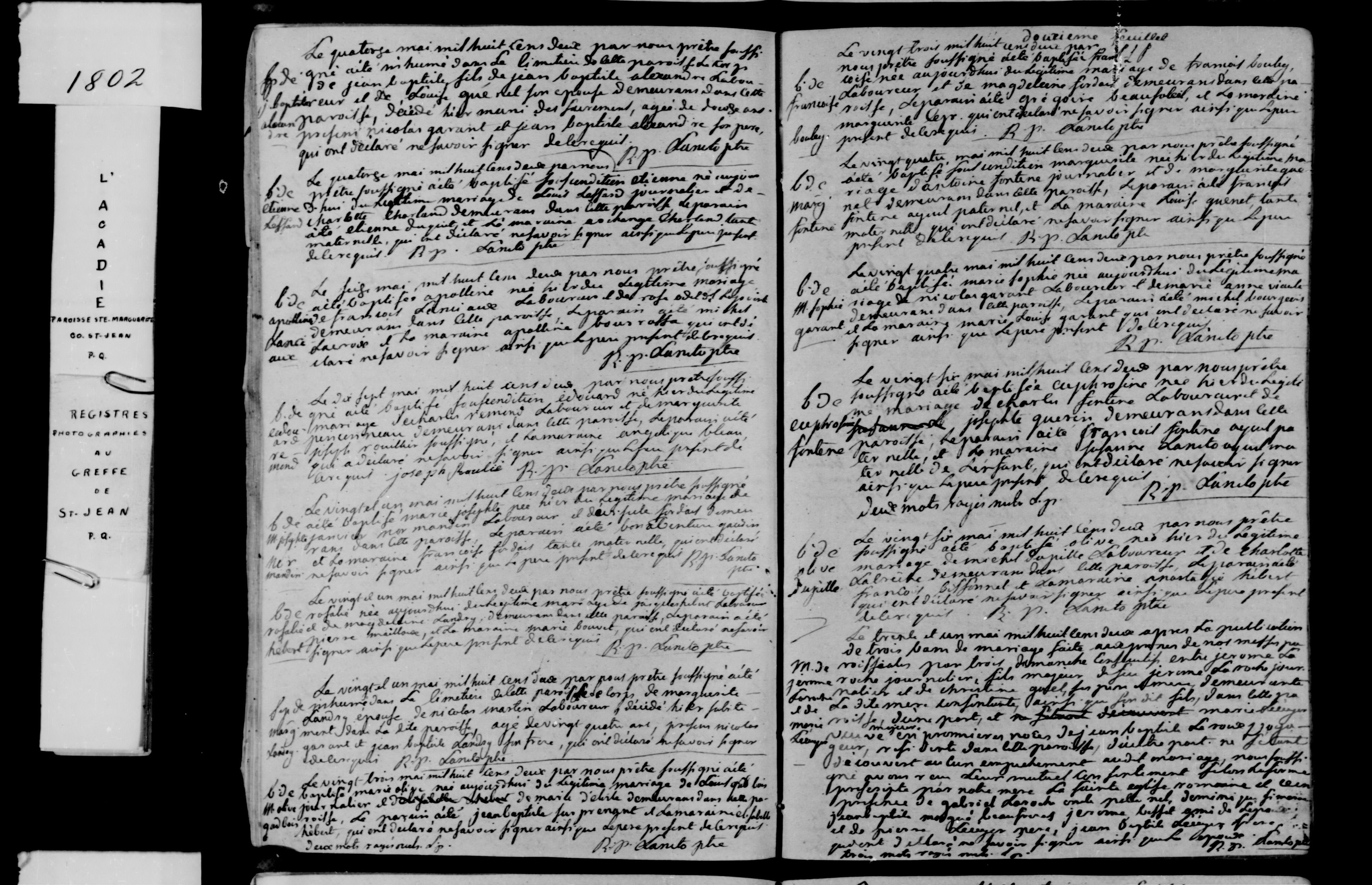 1802 Burial Marguerite Landry