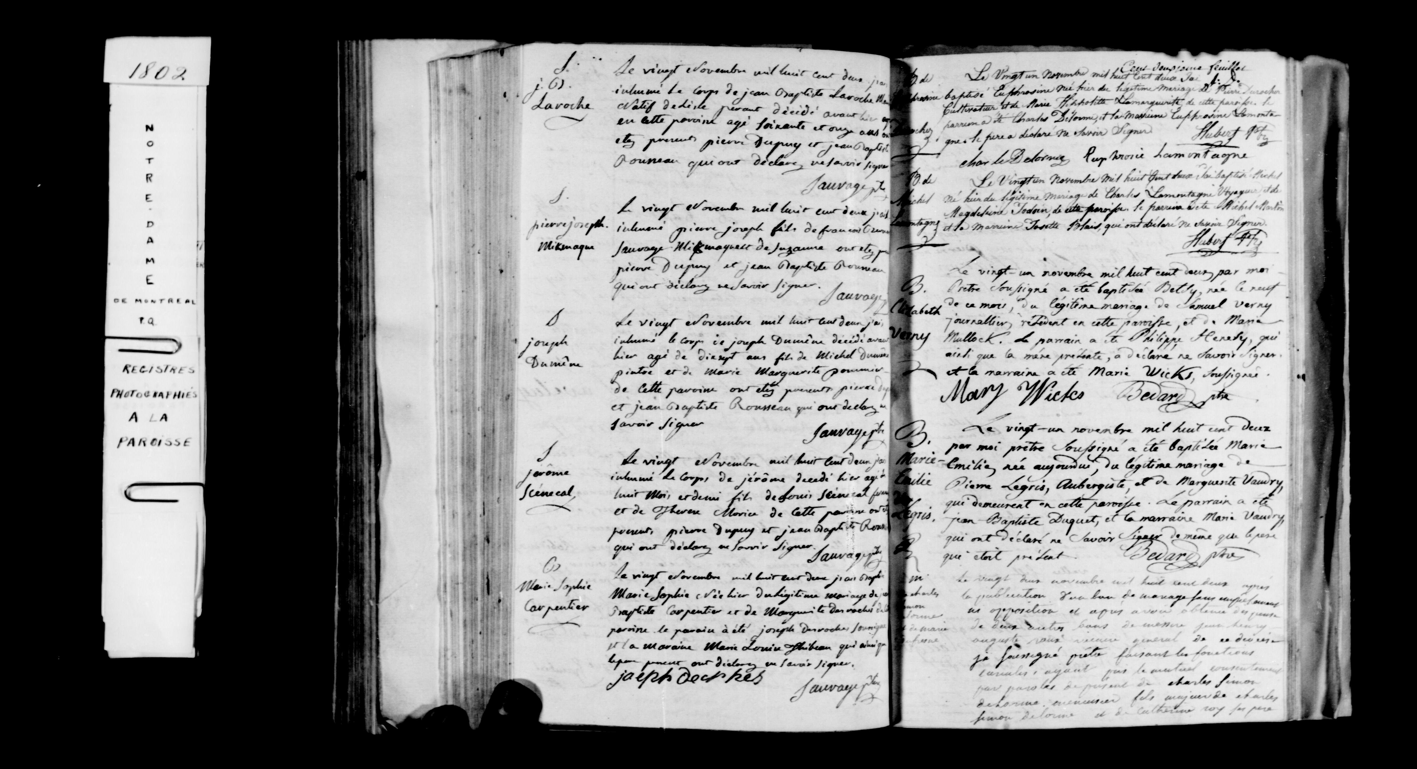 1802 Baptism Michel Lamontagne