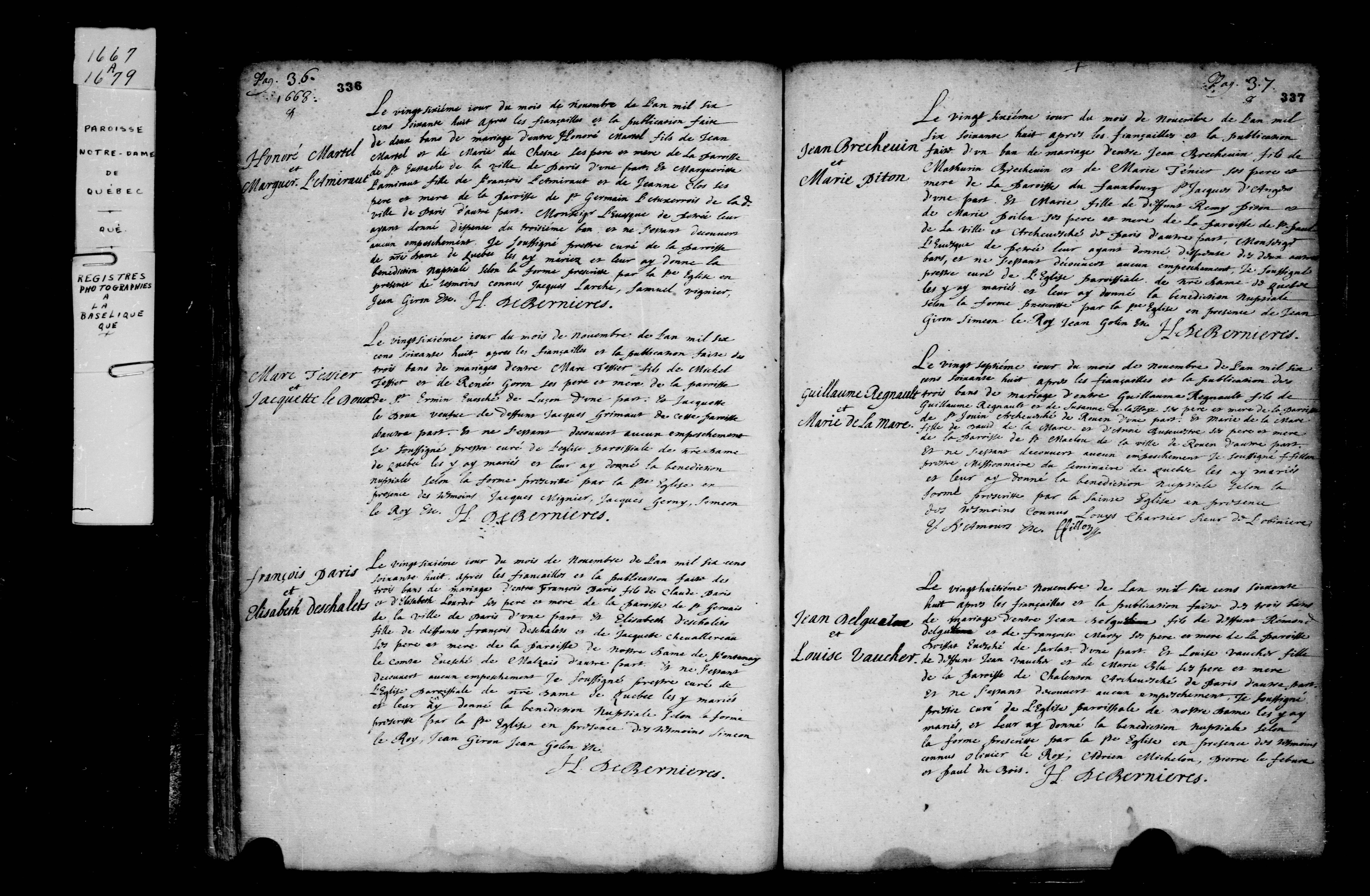 1668 Marriage Martel Lamirault