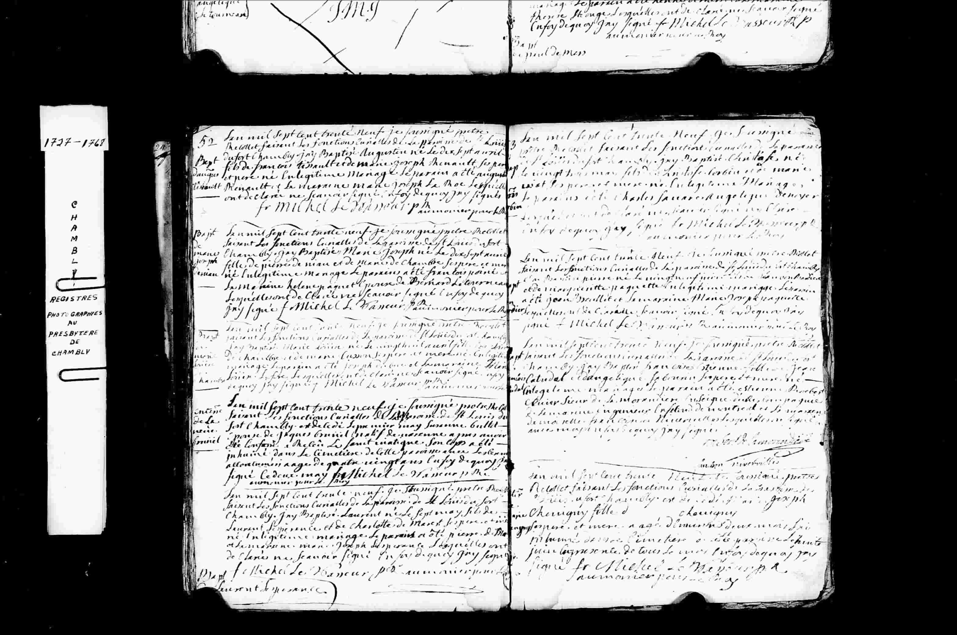 1739 Baptism Marie Louise Lachambre
