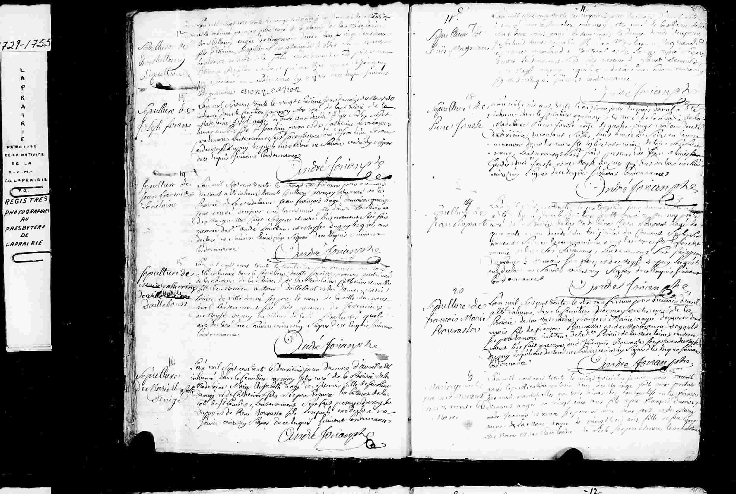 1730 Burial Pierre Jousset