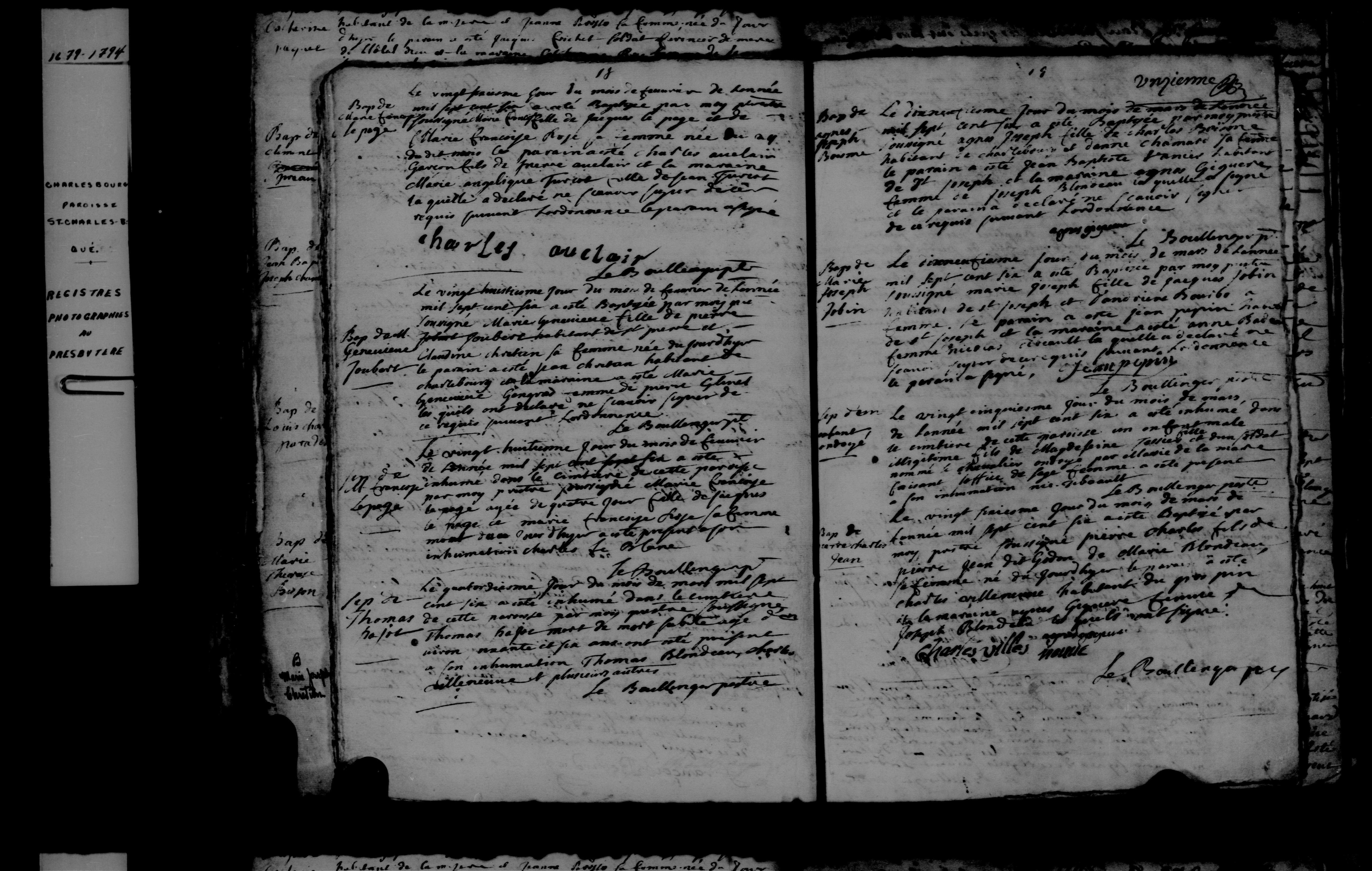 1706 Baptism Pierre Charles Jean