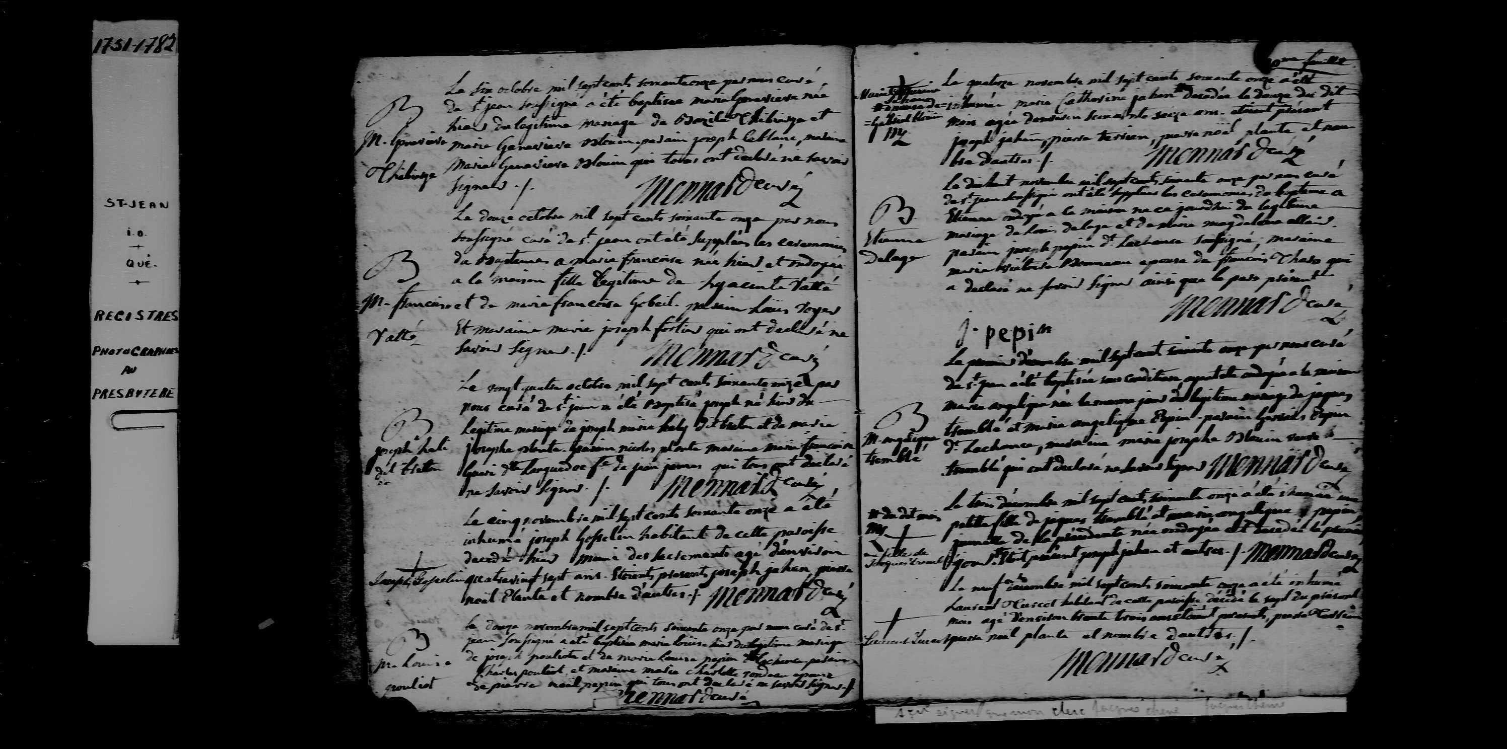 1771 Burial Marie Catherine Jahan