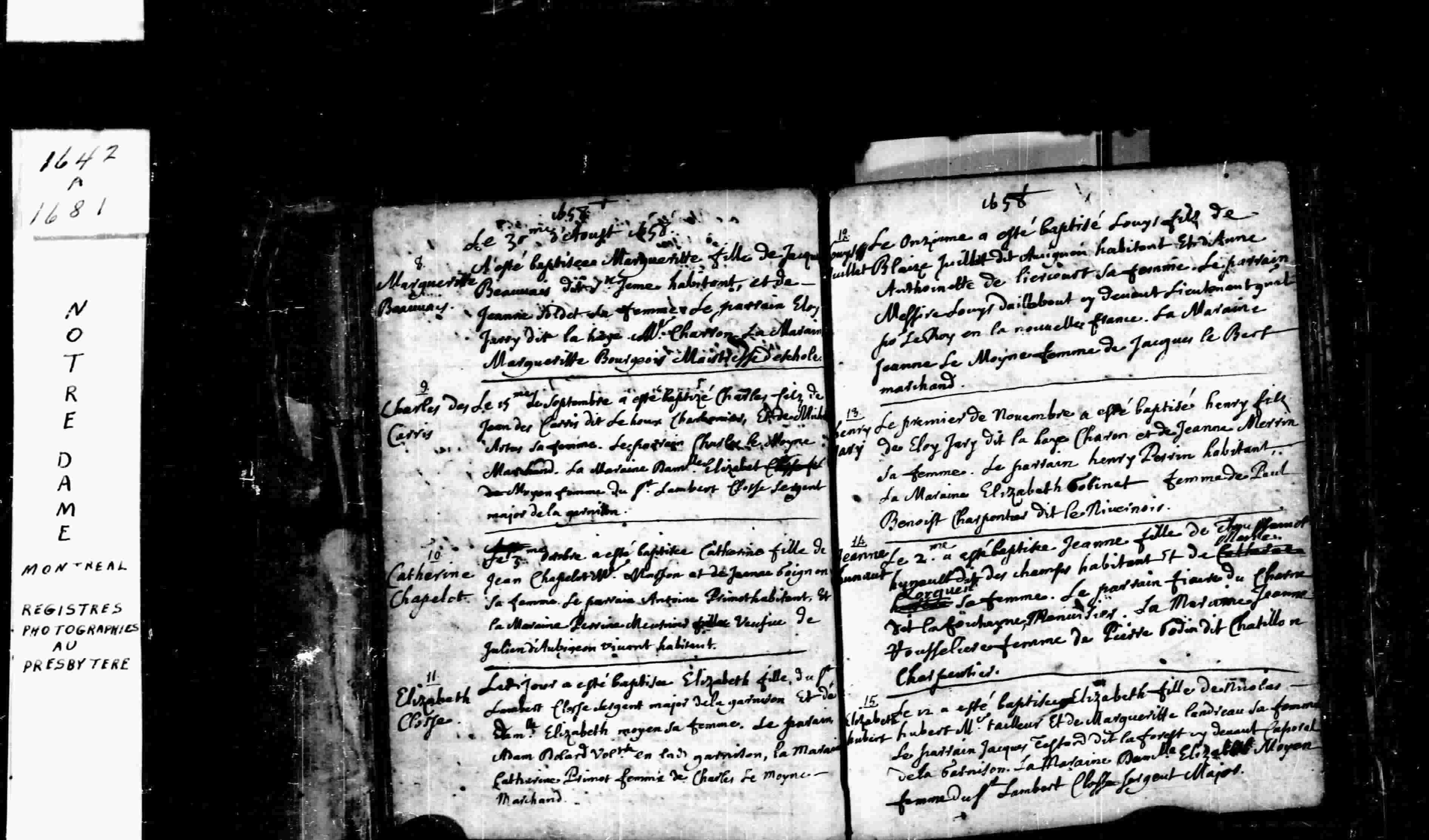 1658 Baptism Hunault
