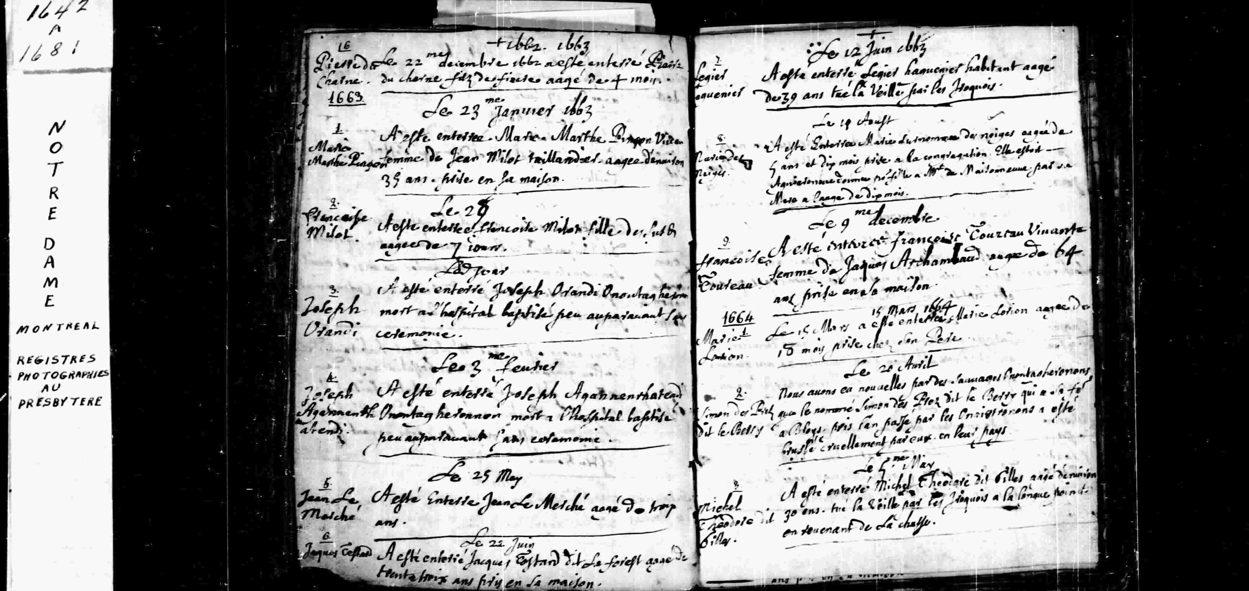 1663 Burial Leger Haguenier