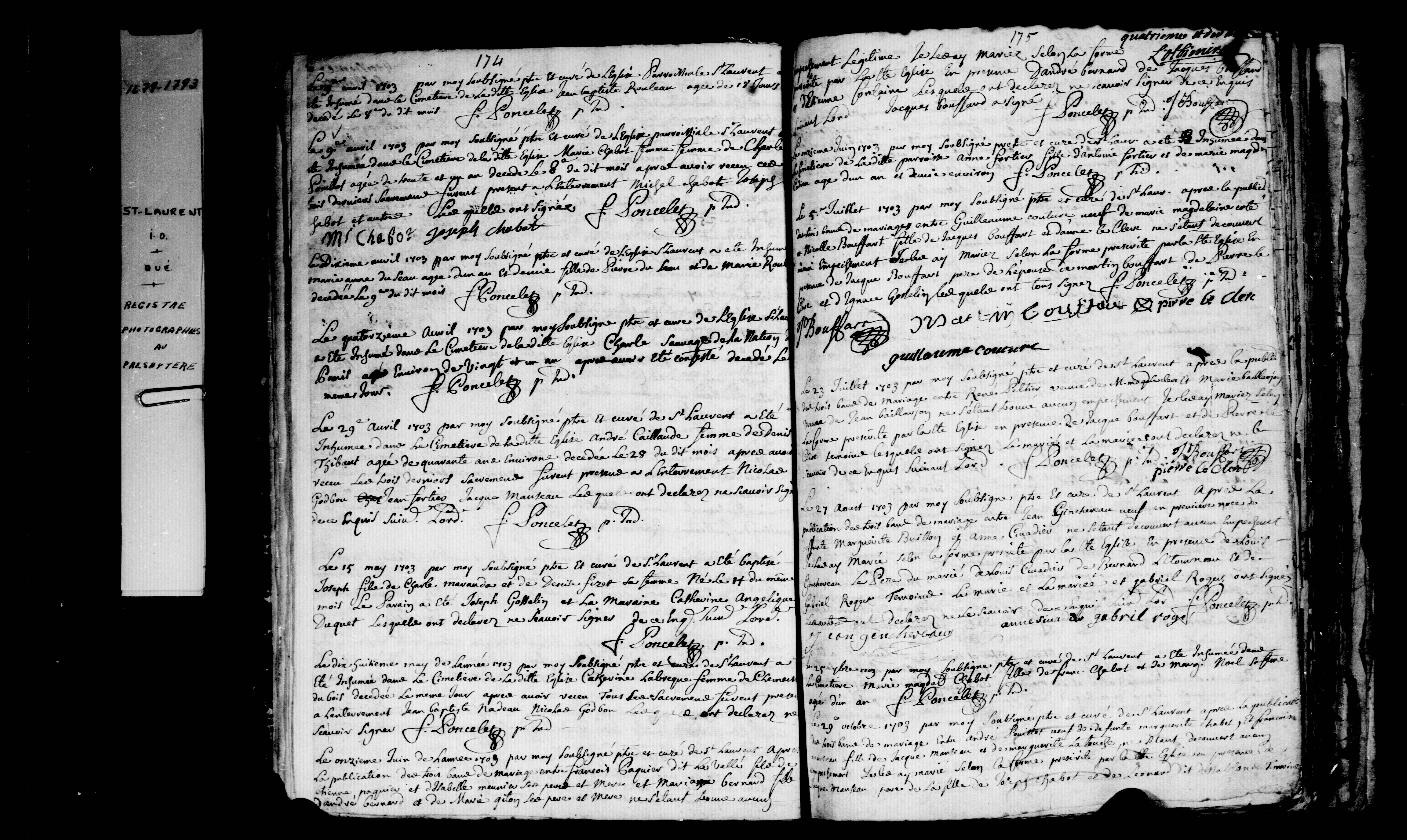 1703 Marriage Pelletier Godbout