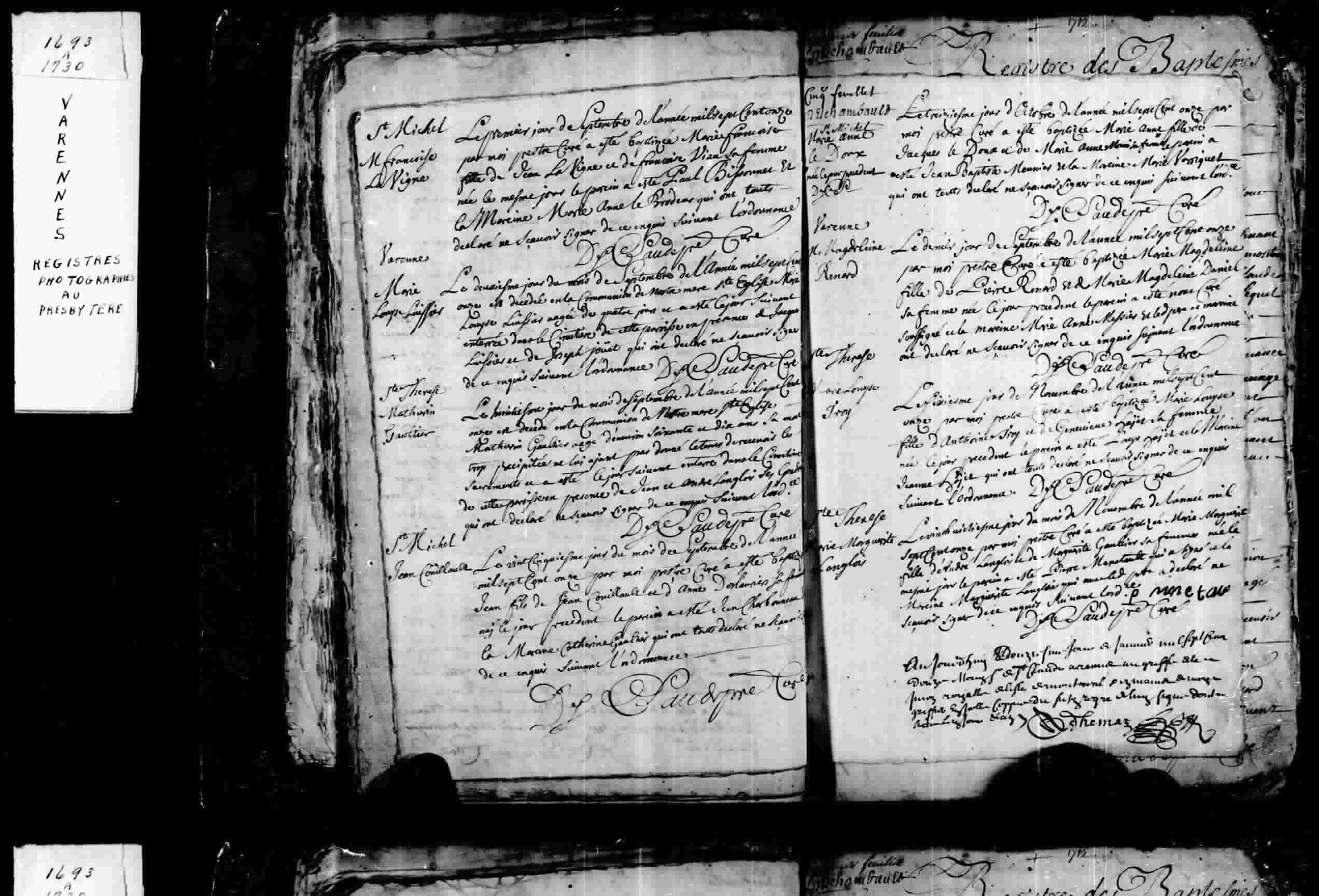 1711 Burial Mathurin Gauthier