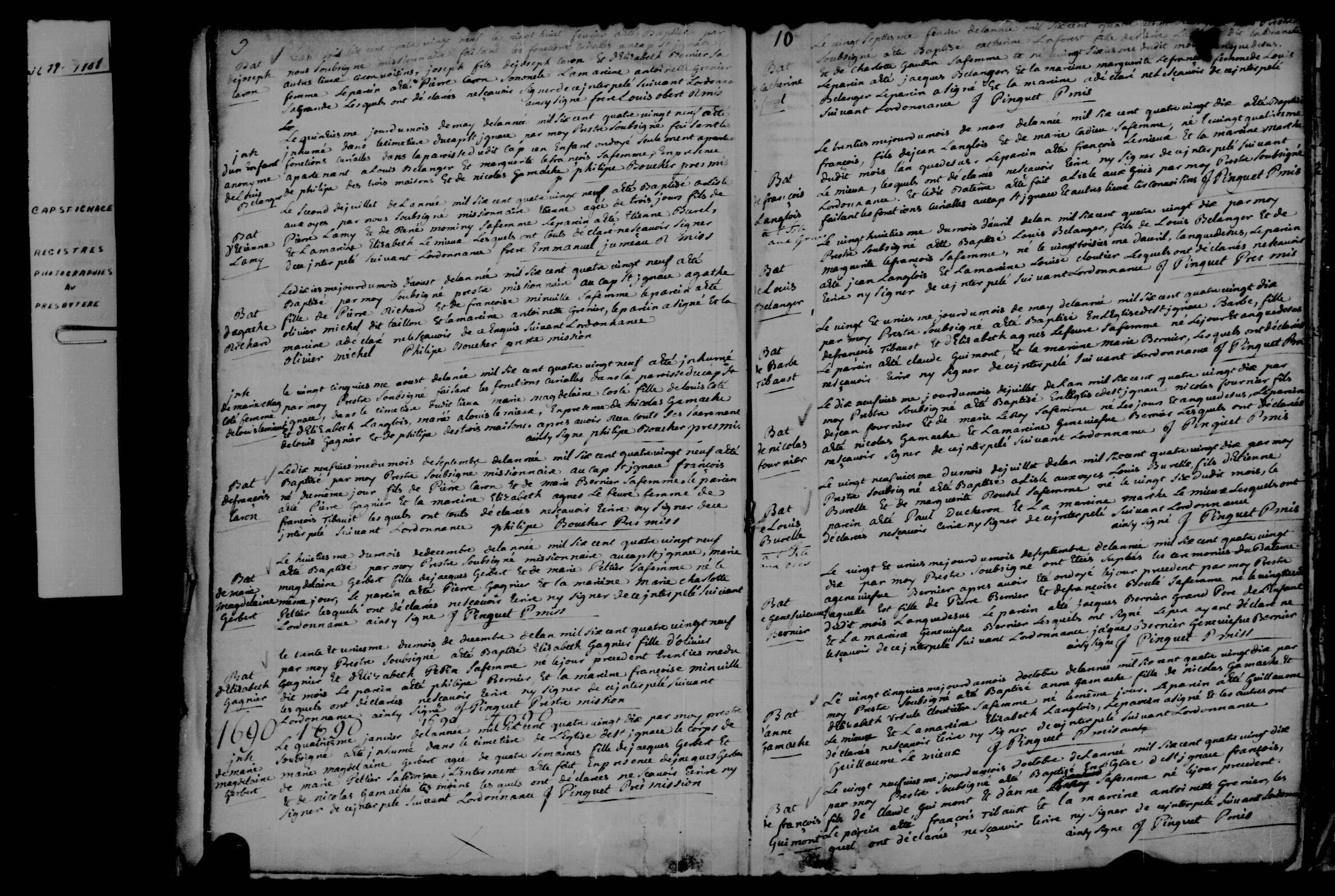 1690 Baptism Anne Gamache
