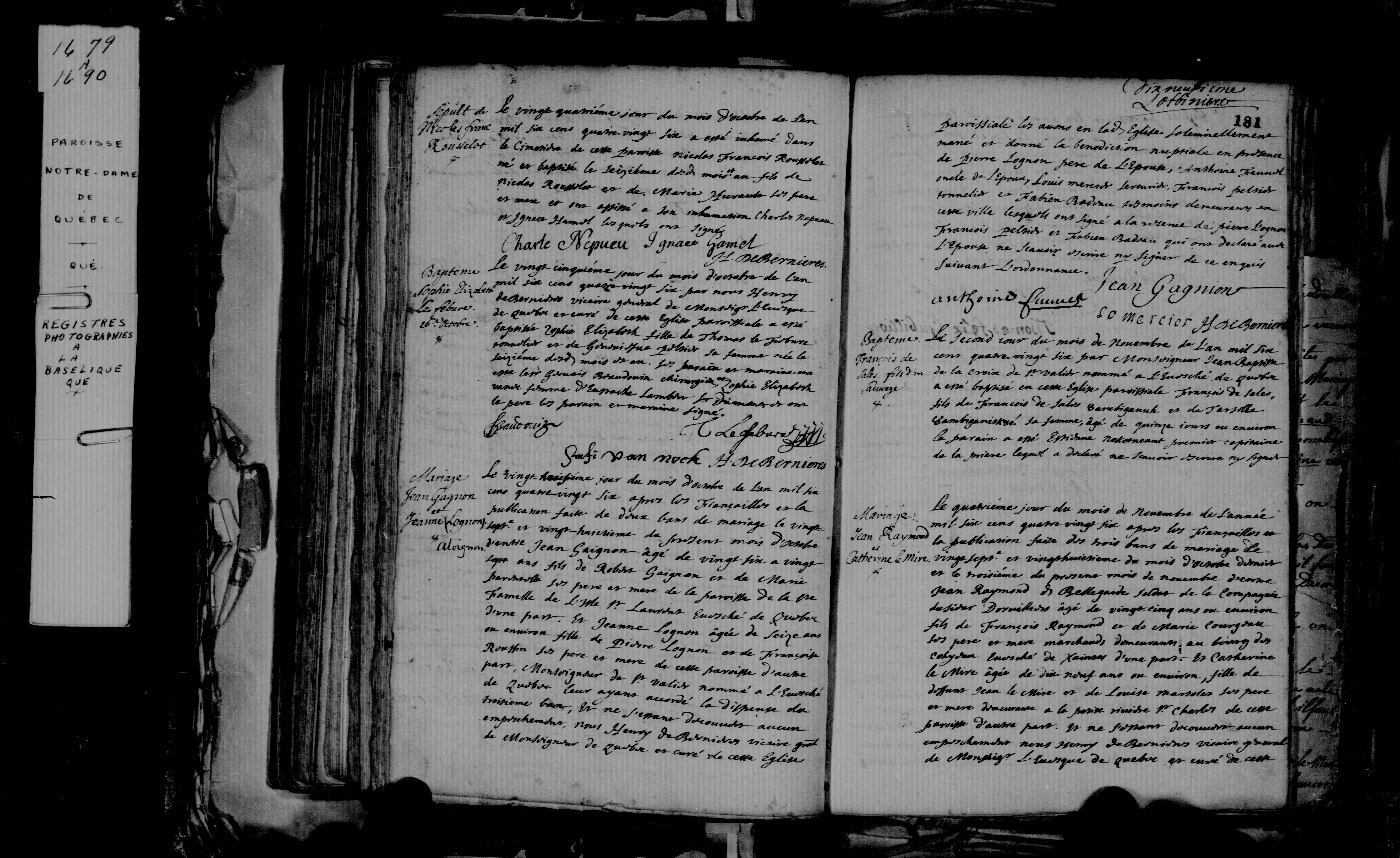 1686 Marriage Gagnon Loignon