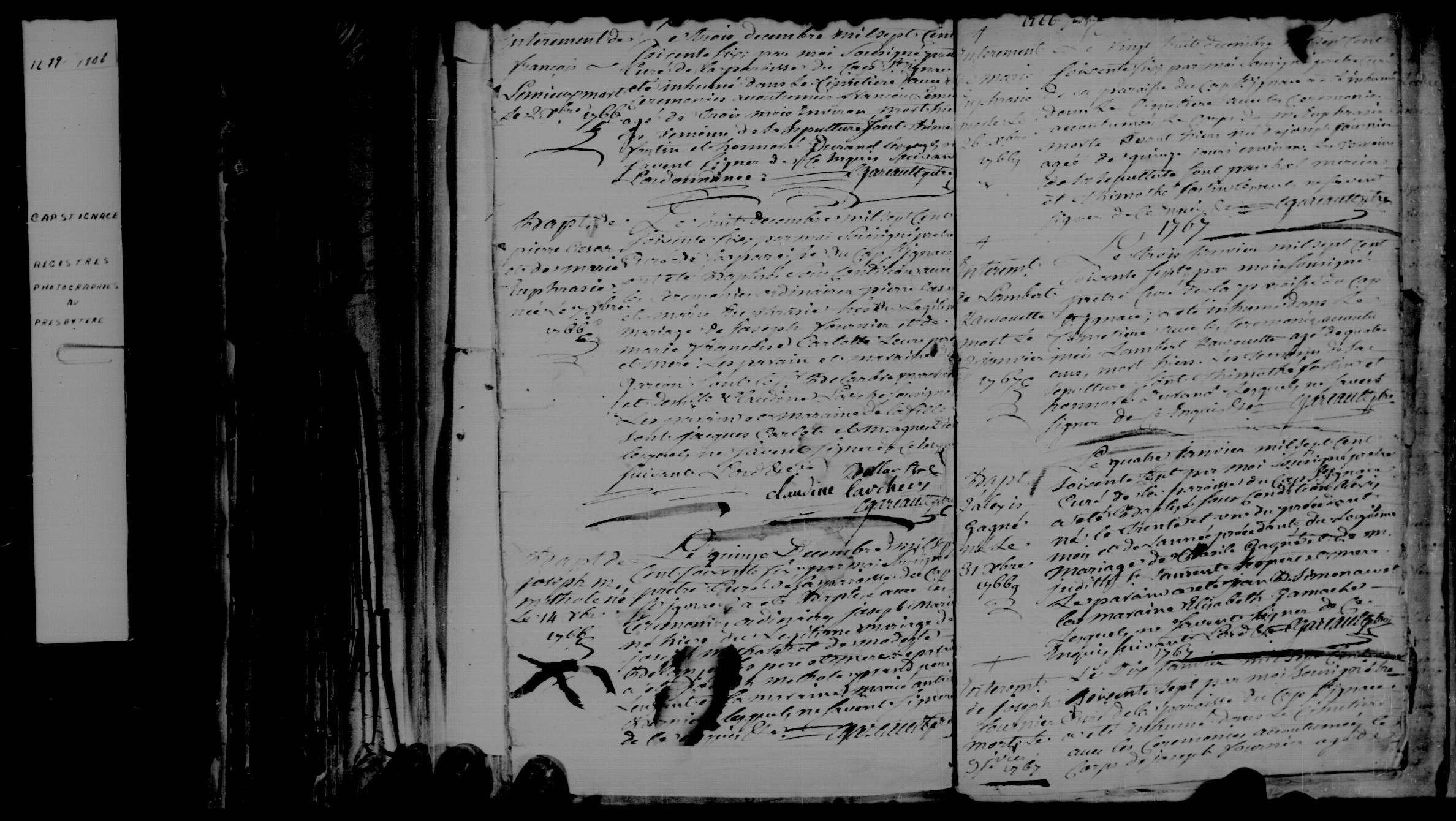 1767 Burial Joseph Fournier