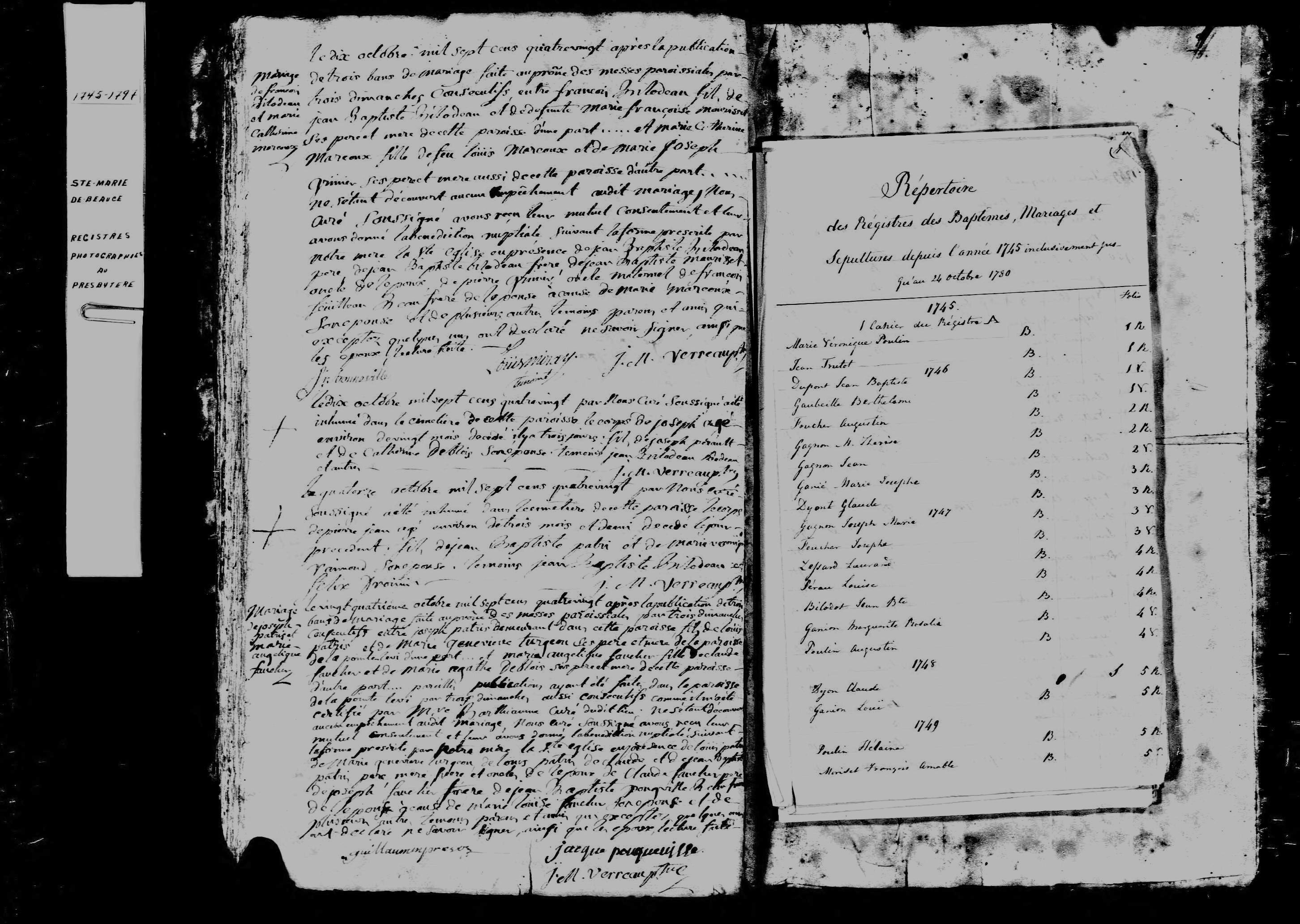 1780 Marriage Patry Foucher