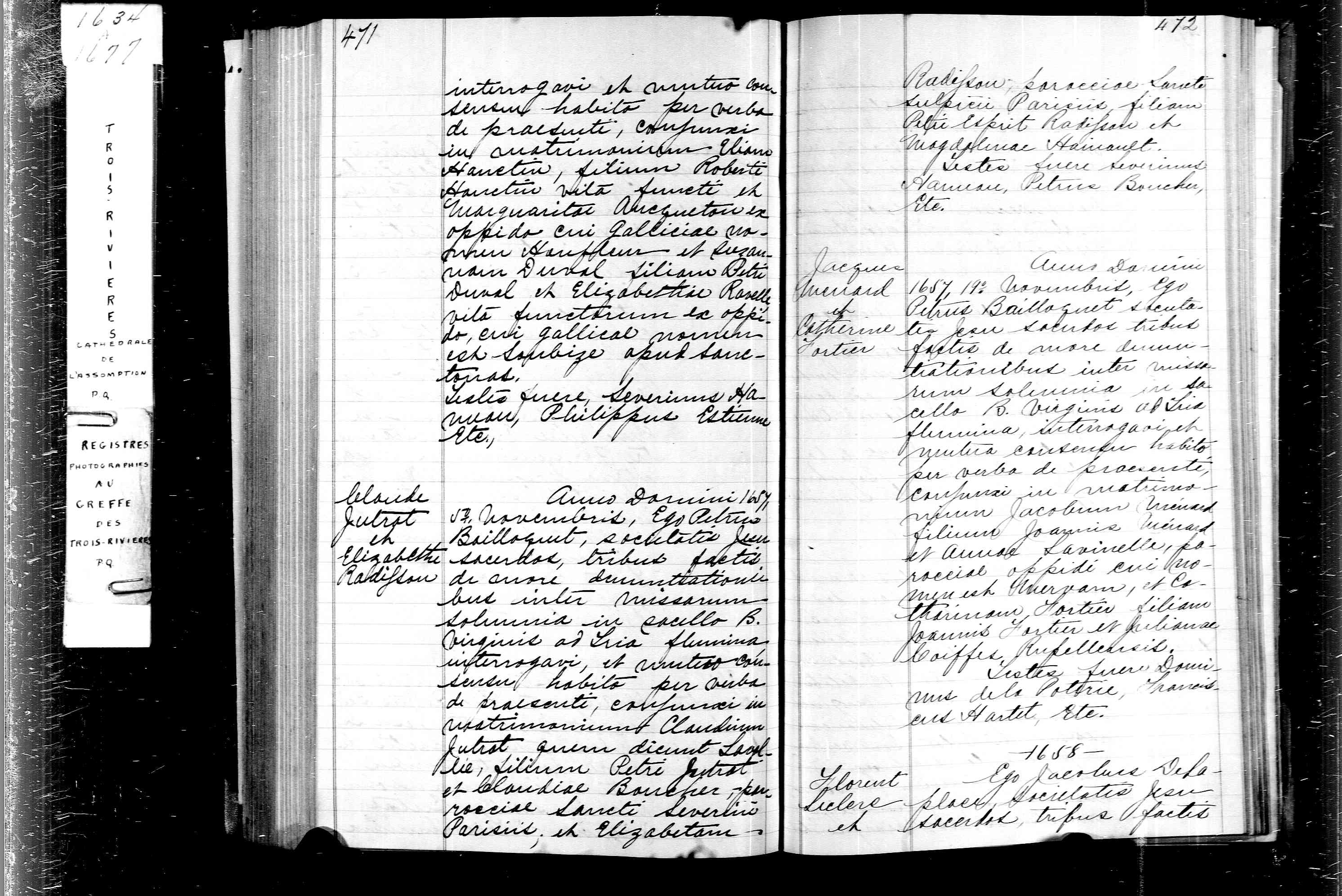 1657 Marriage Menard Forestier