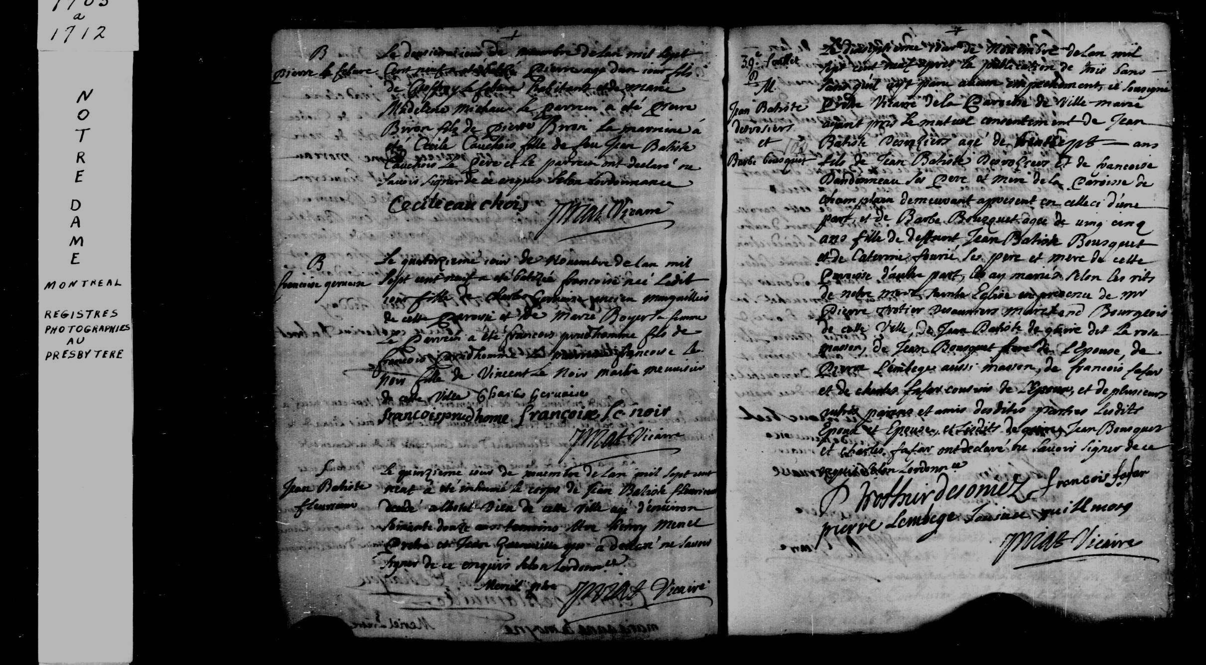 1709 Burial Jean Fleuricour