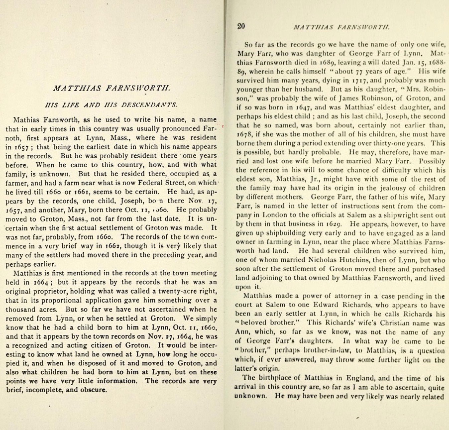 Matthias Farnsworth Biography