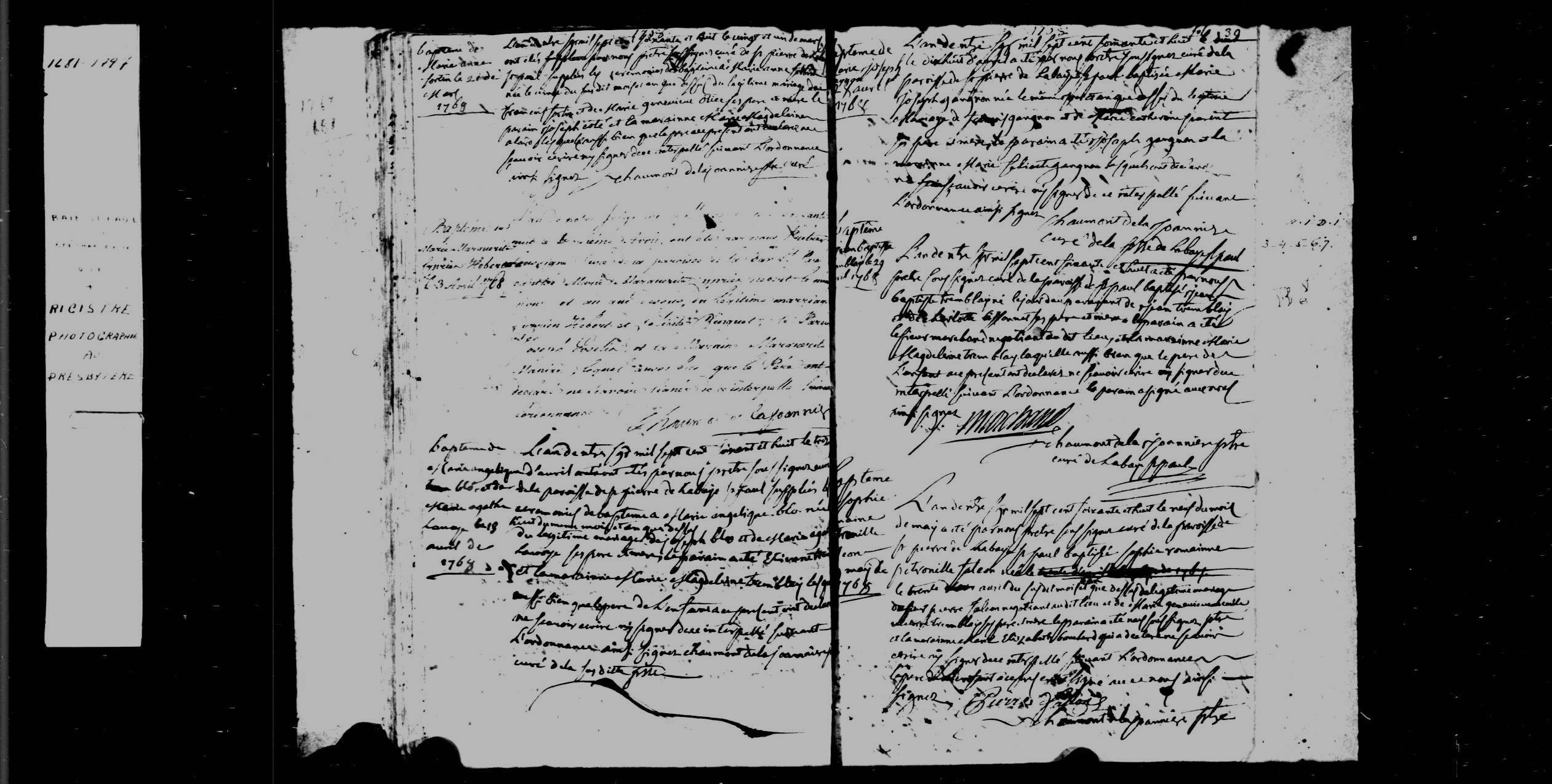 1768 Baptism Romaine Falcon