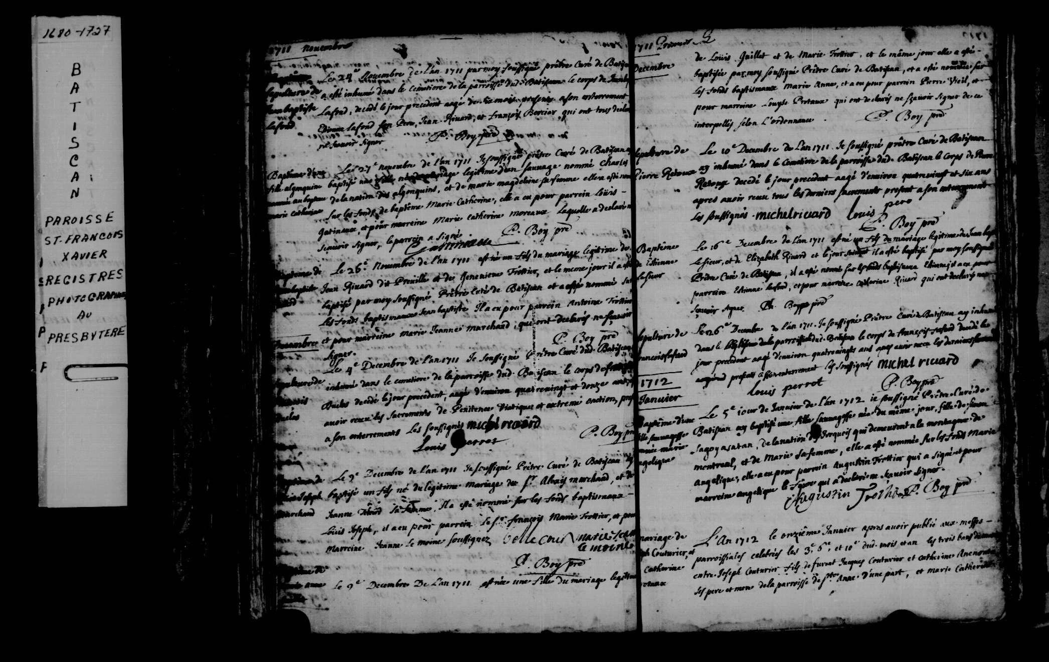 1711 Burial Francois Fafard