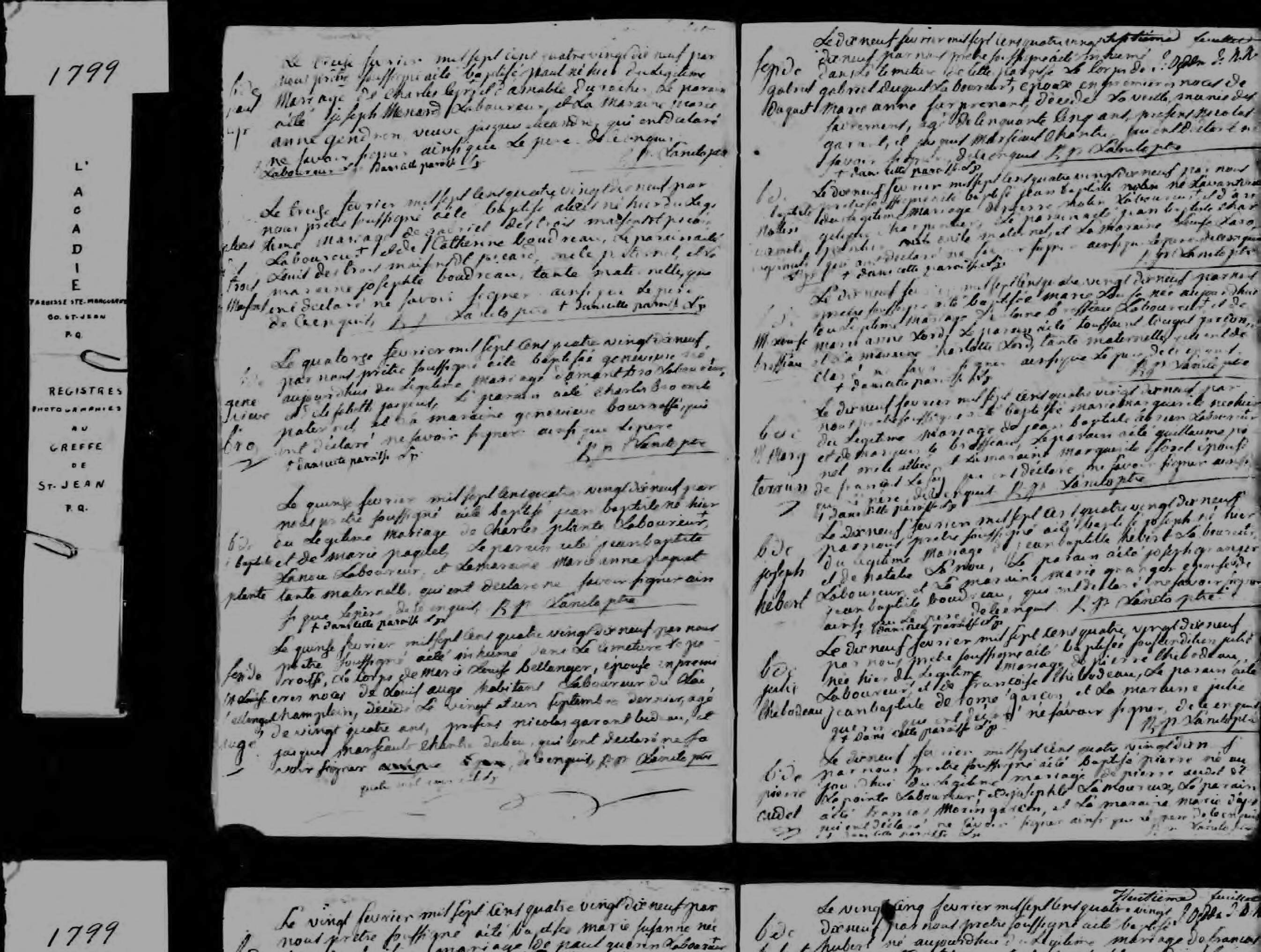 1799 Burial Gabriel Duquet