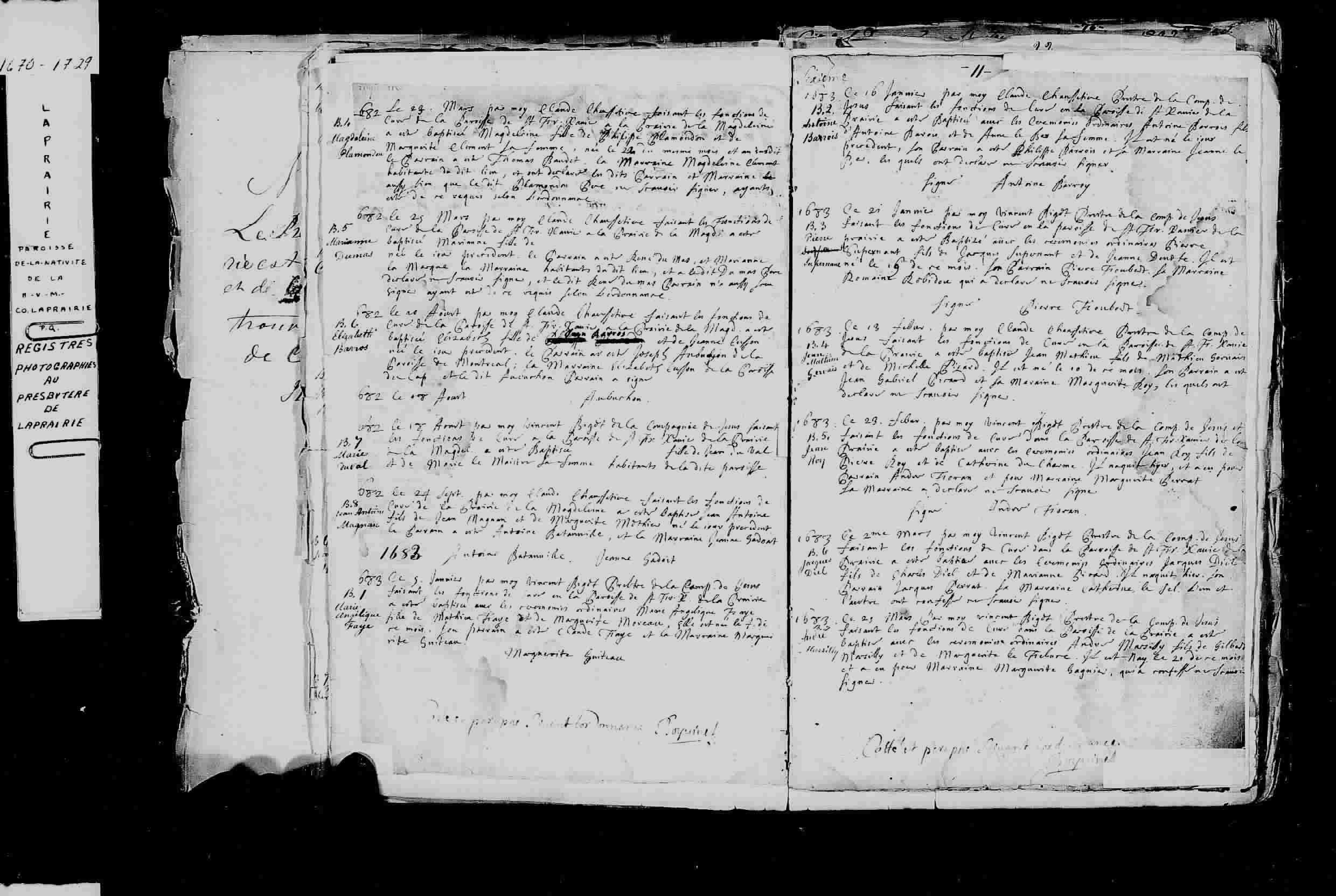 1682 Baptism Marie Anne Dumas