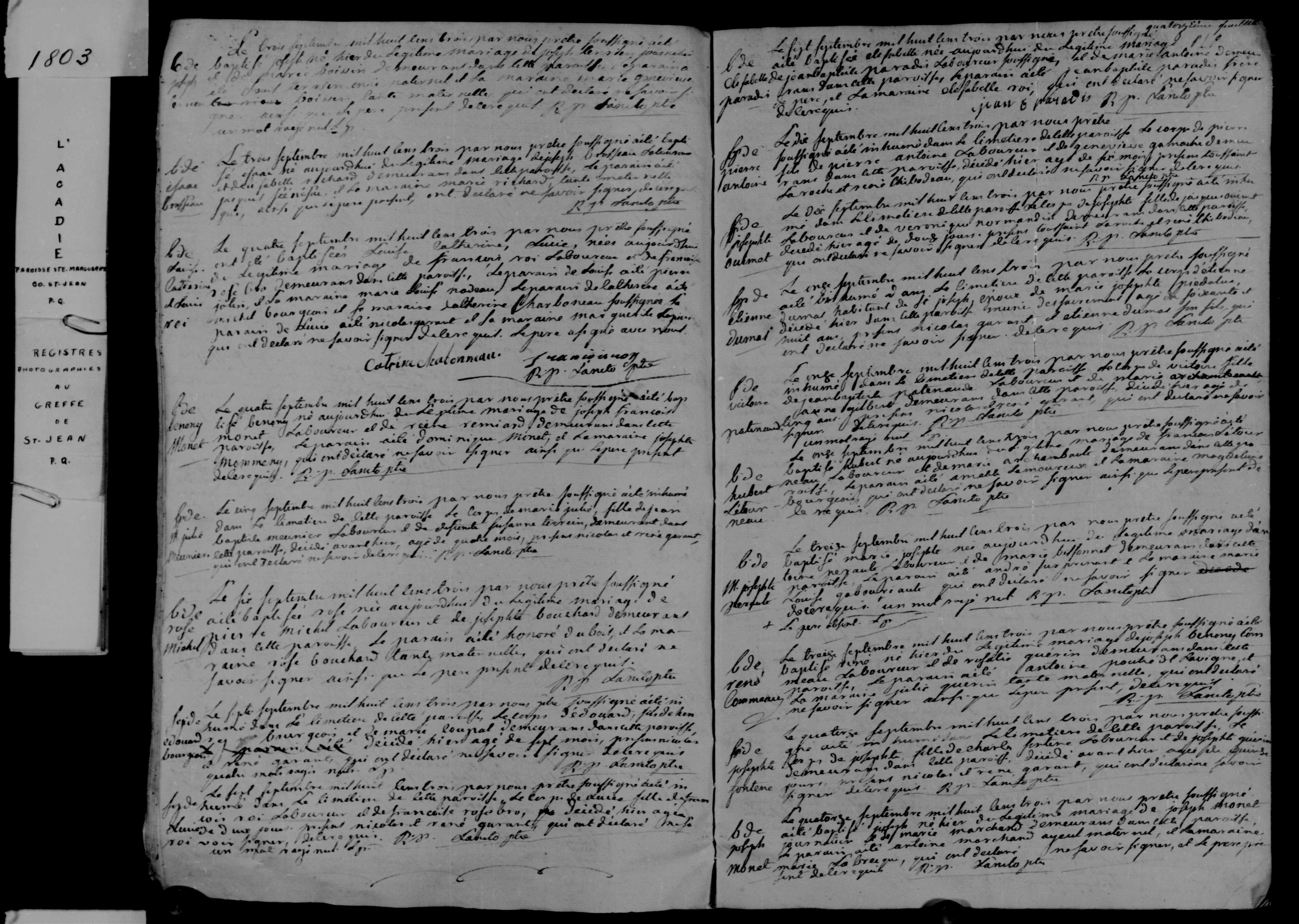 1803 Burial Etienne Joseph Dumas