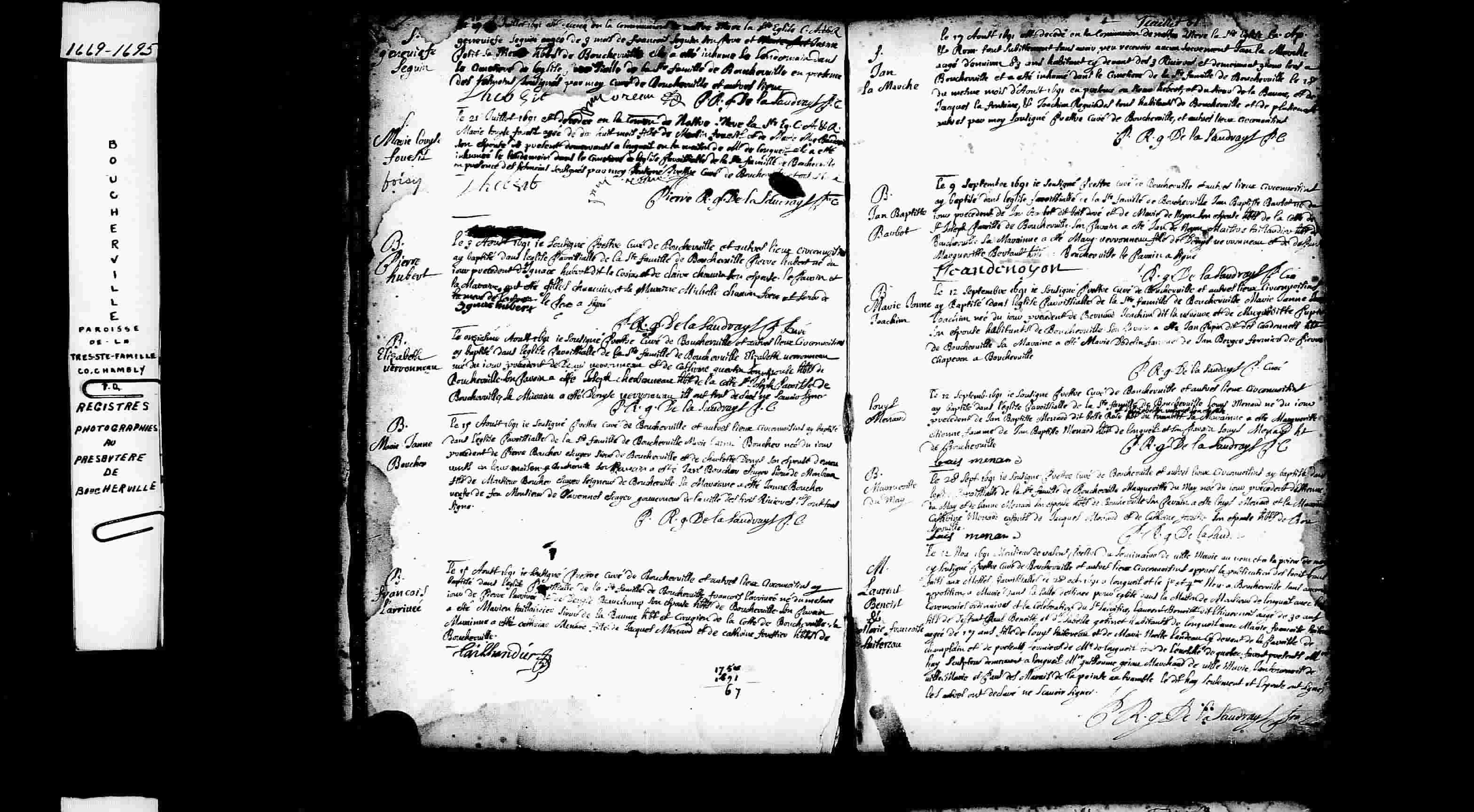 1691 Baptism Marguerite Dumay