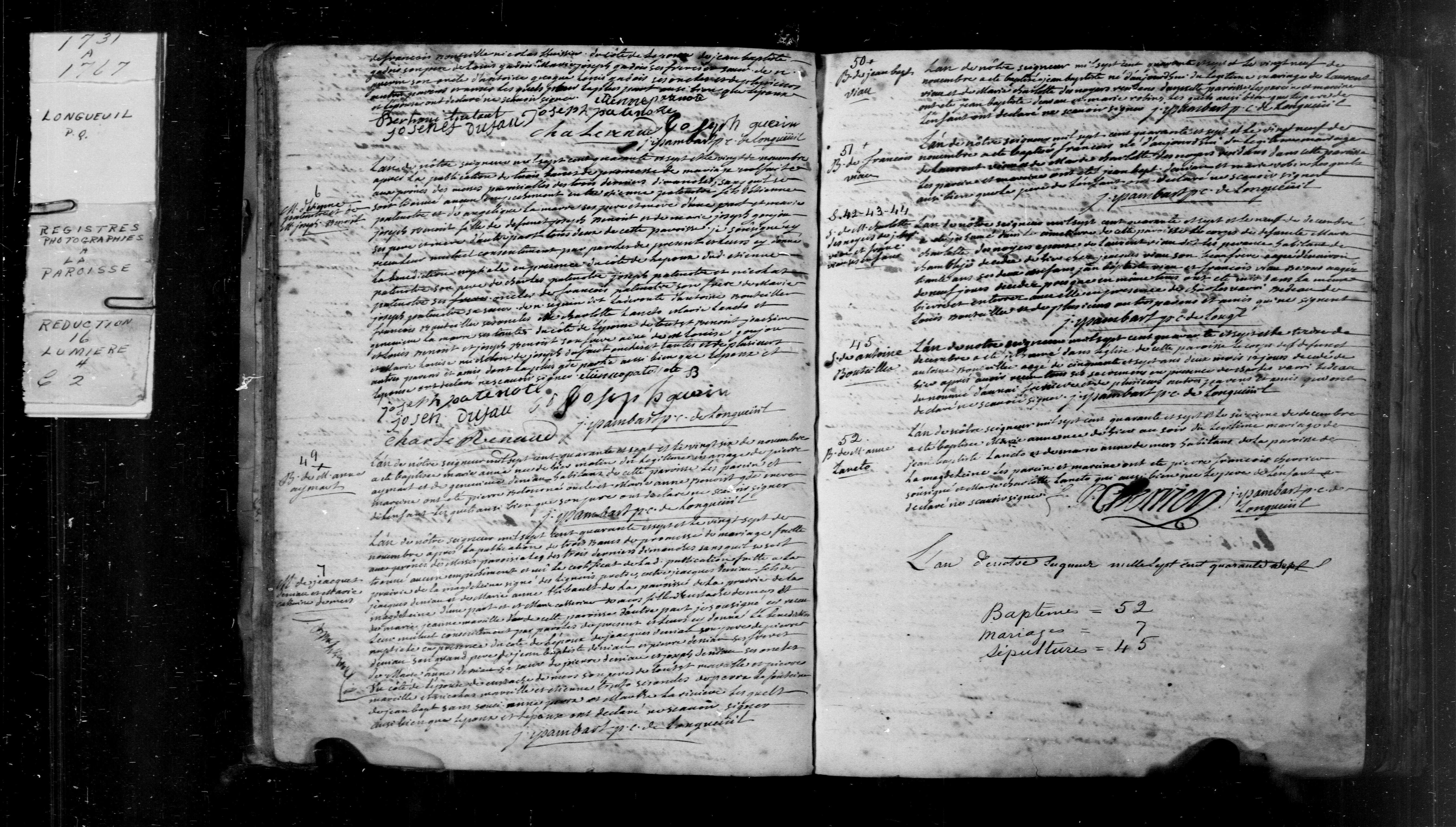 1747 Burial Marie Charlotte Desnoyers