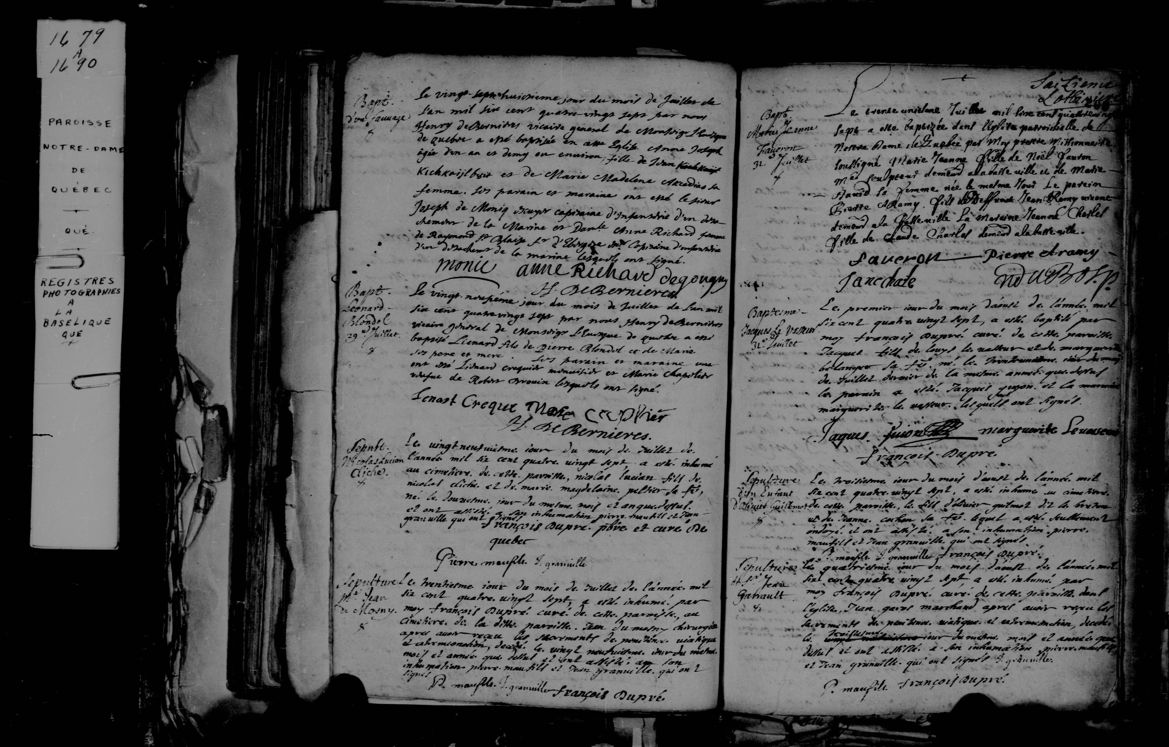 1687 Burial Jean Demosny