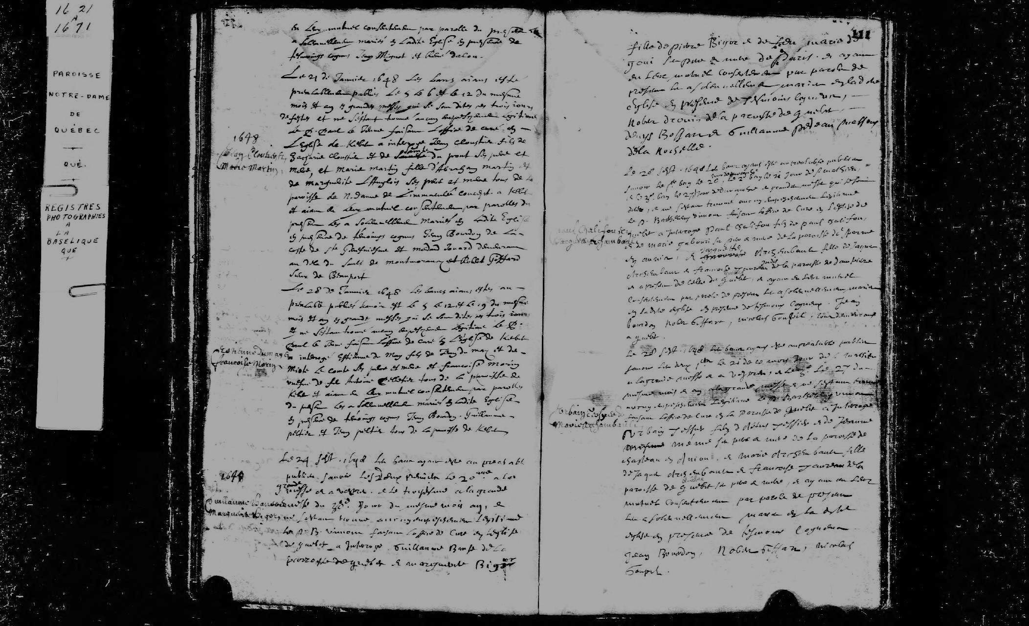 1648 Marriage Dumay Morin