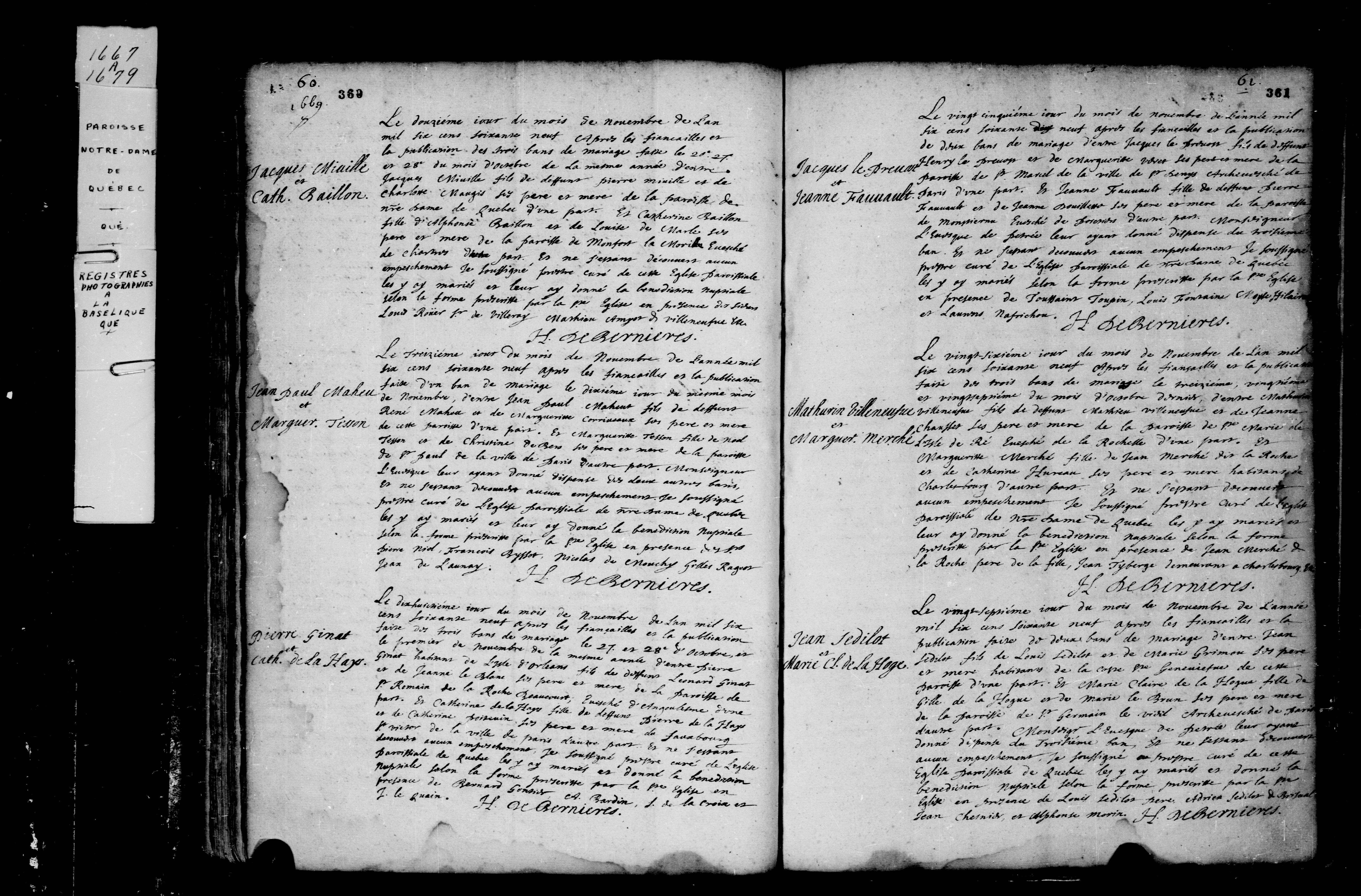 1669 Marriage Sedilot Delahogue