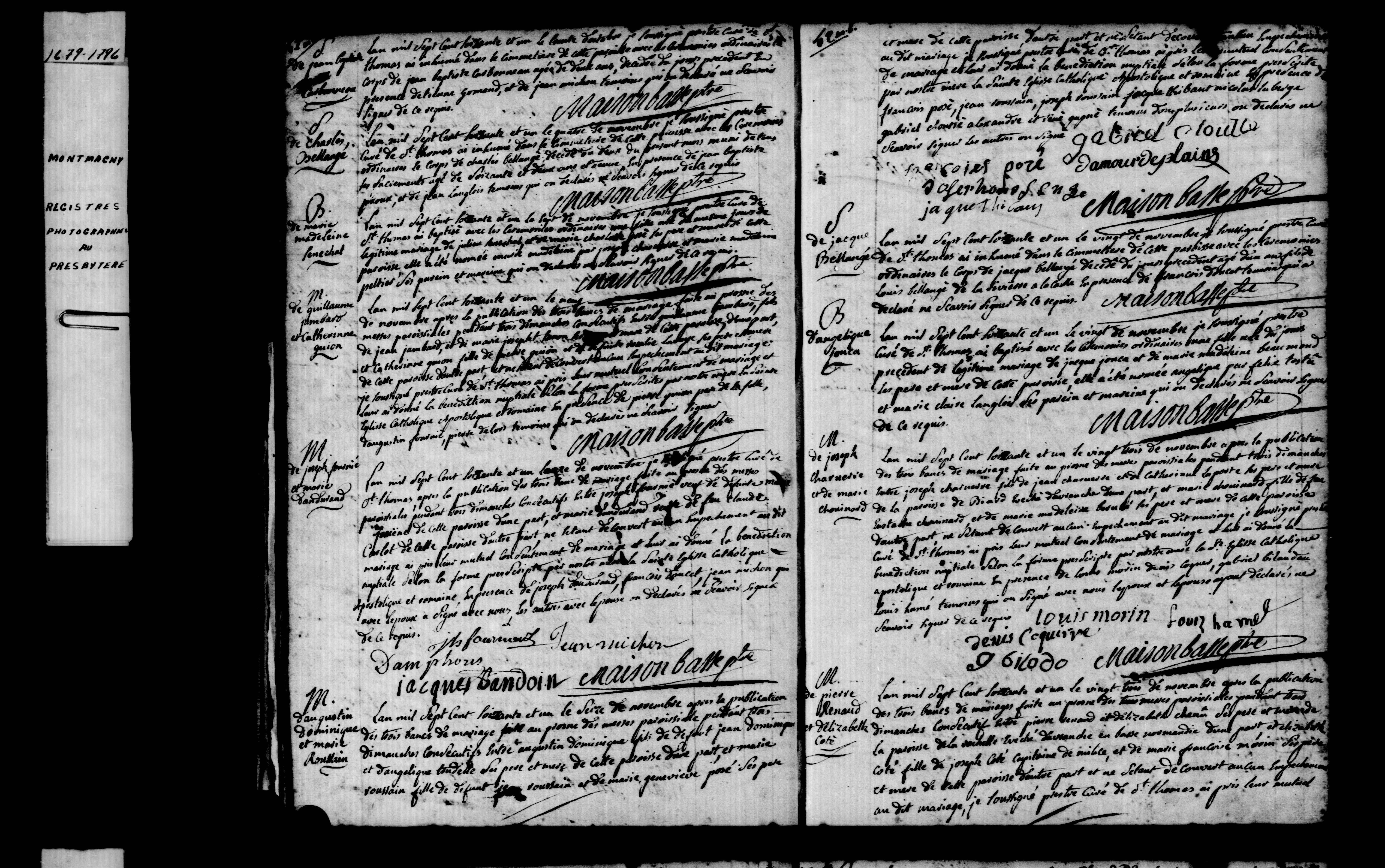 1671 Marriage Fournier Dandurand