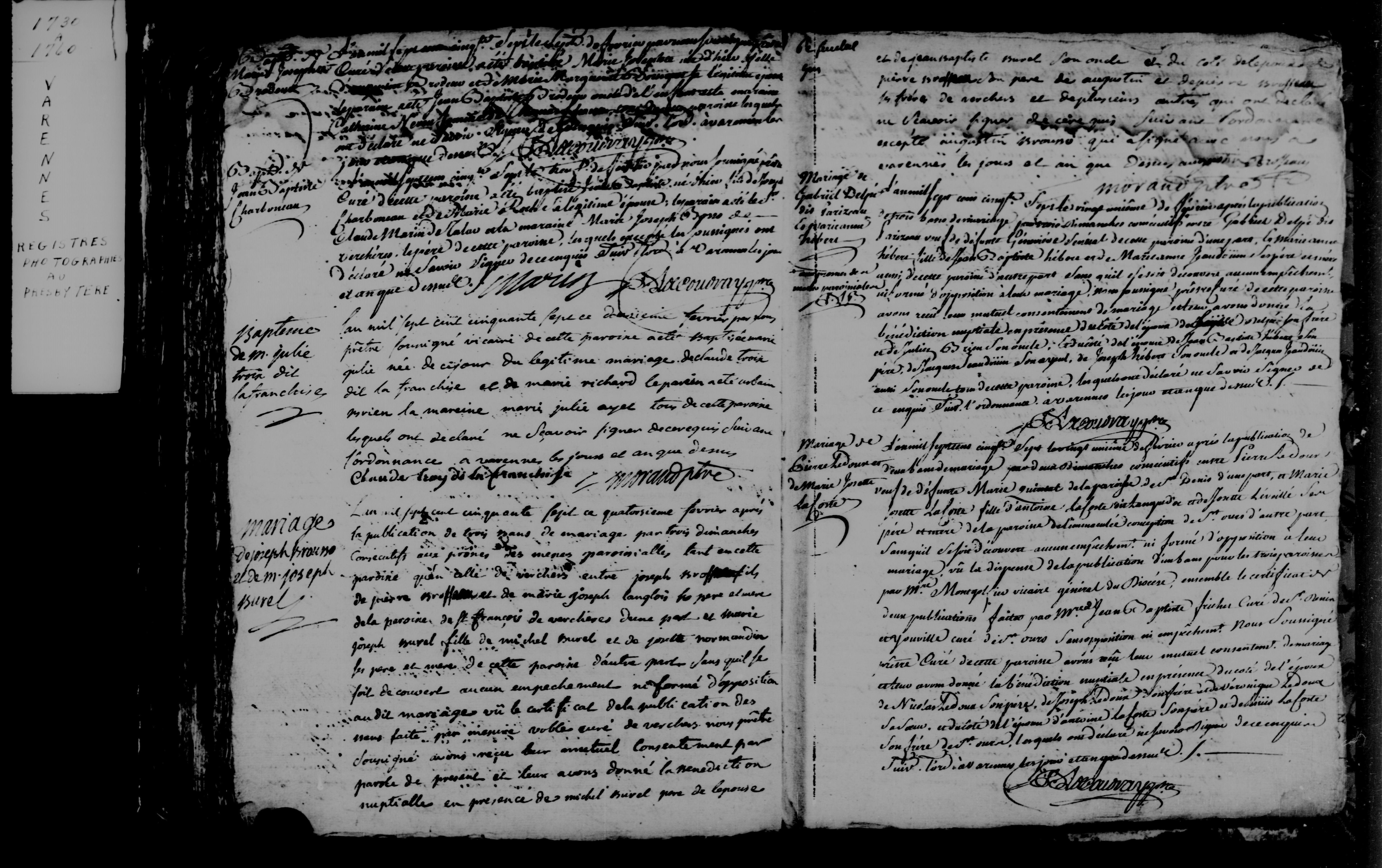 1757 Marriage Dalpe Hebert