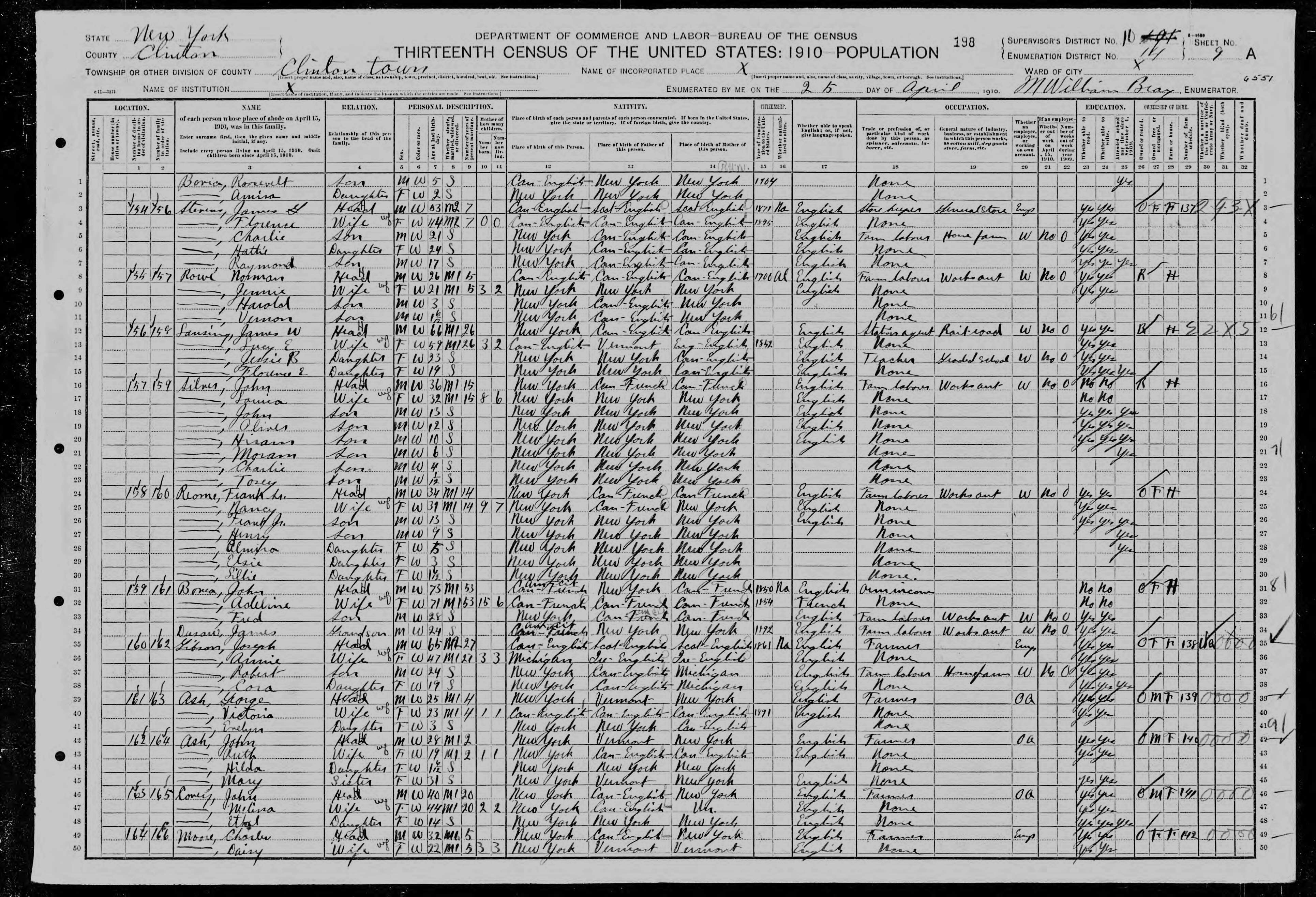1910 US Census Covey 2