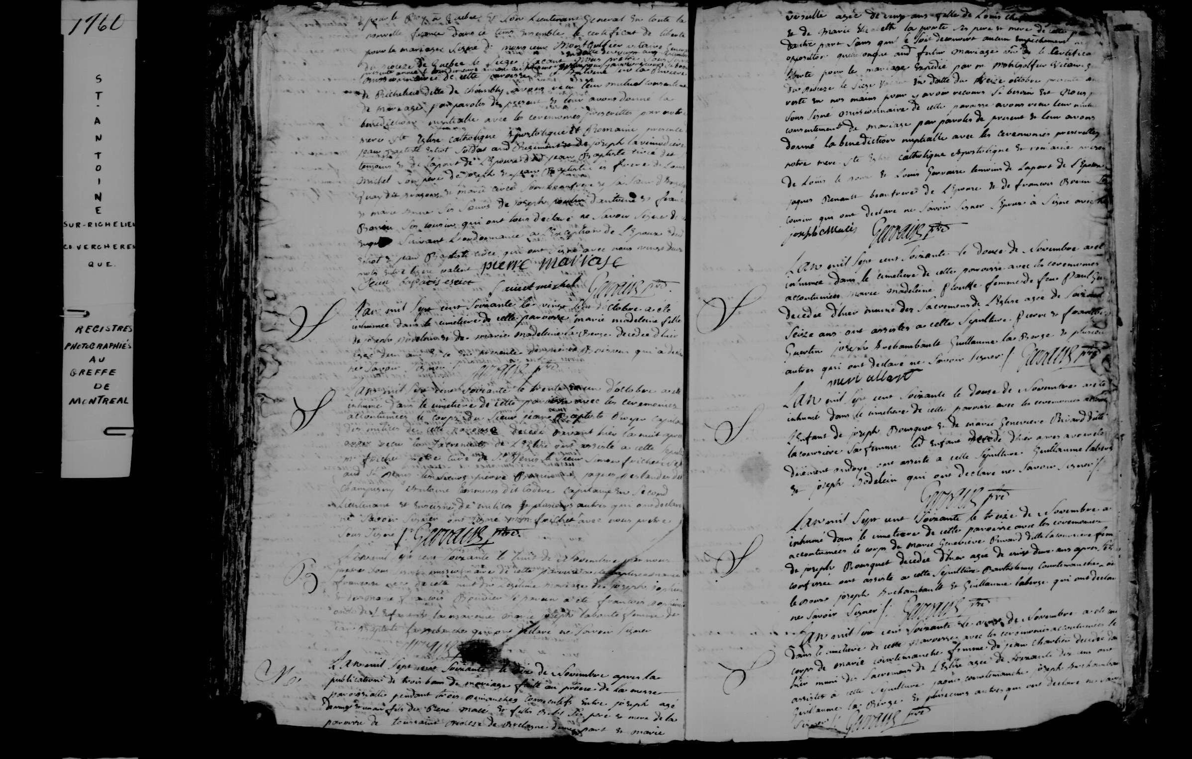 1760 Burial Marie Courtemanche