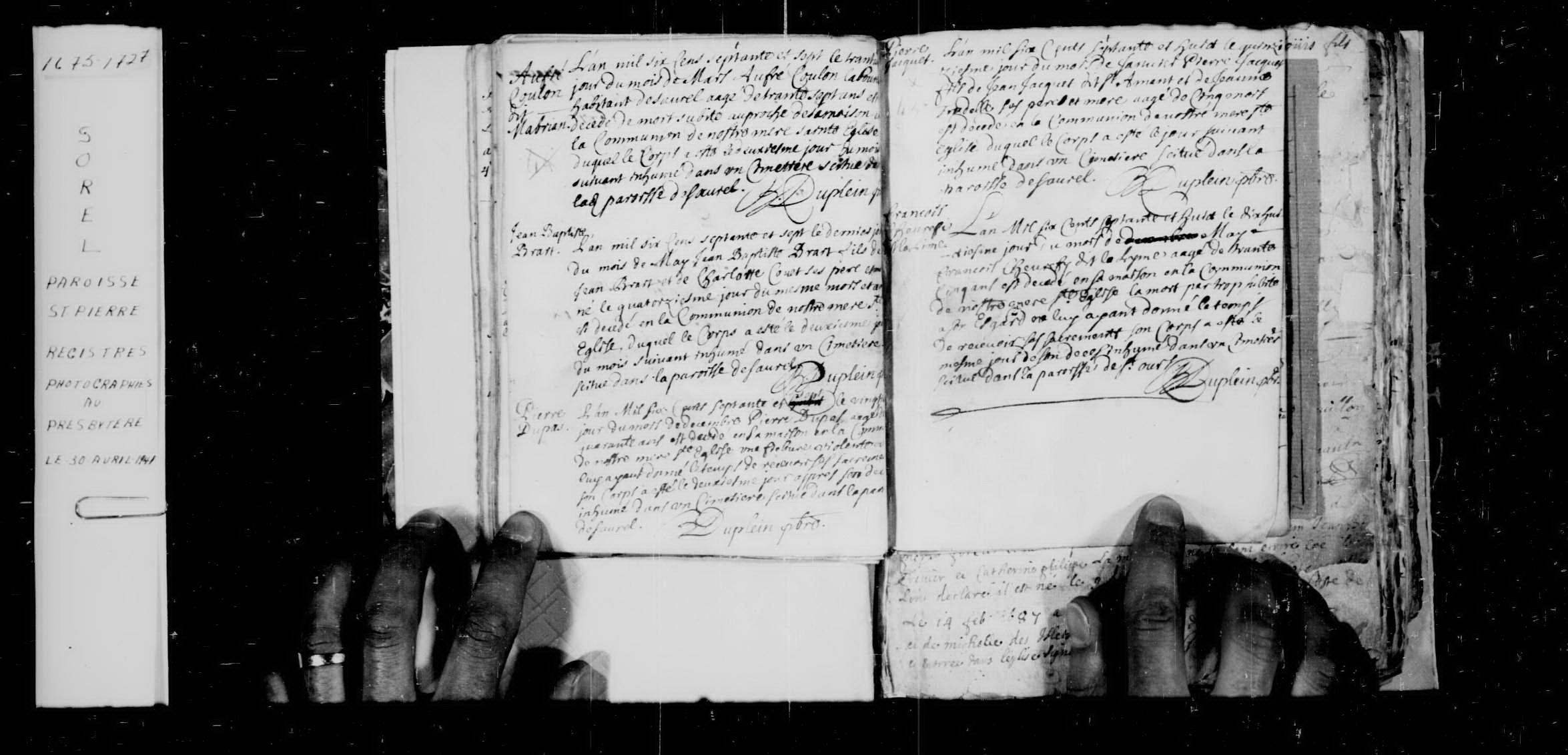 1677 Burial Auffray Coulon