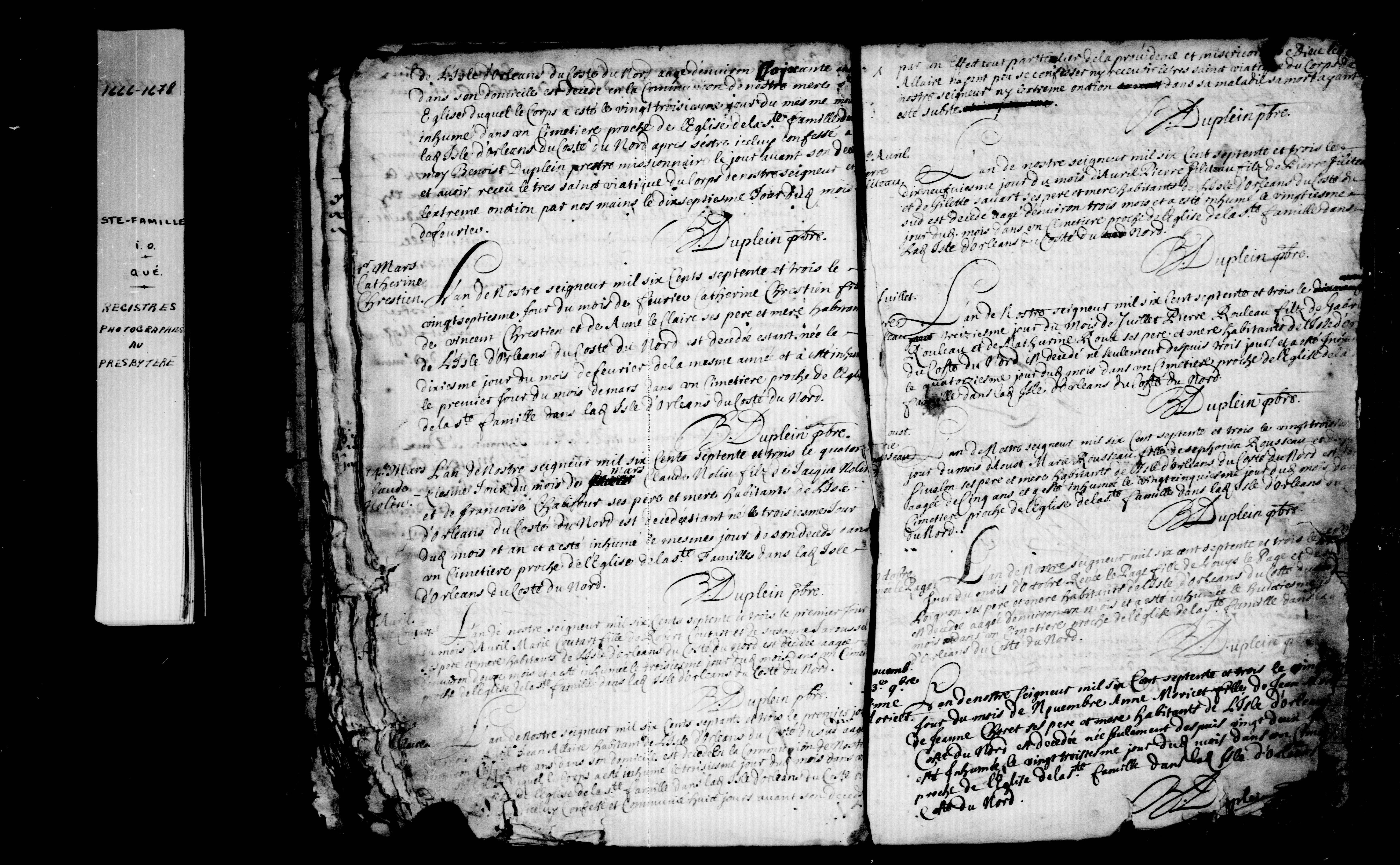 1673 Burial Gabriel Rouleau