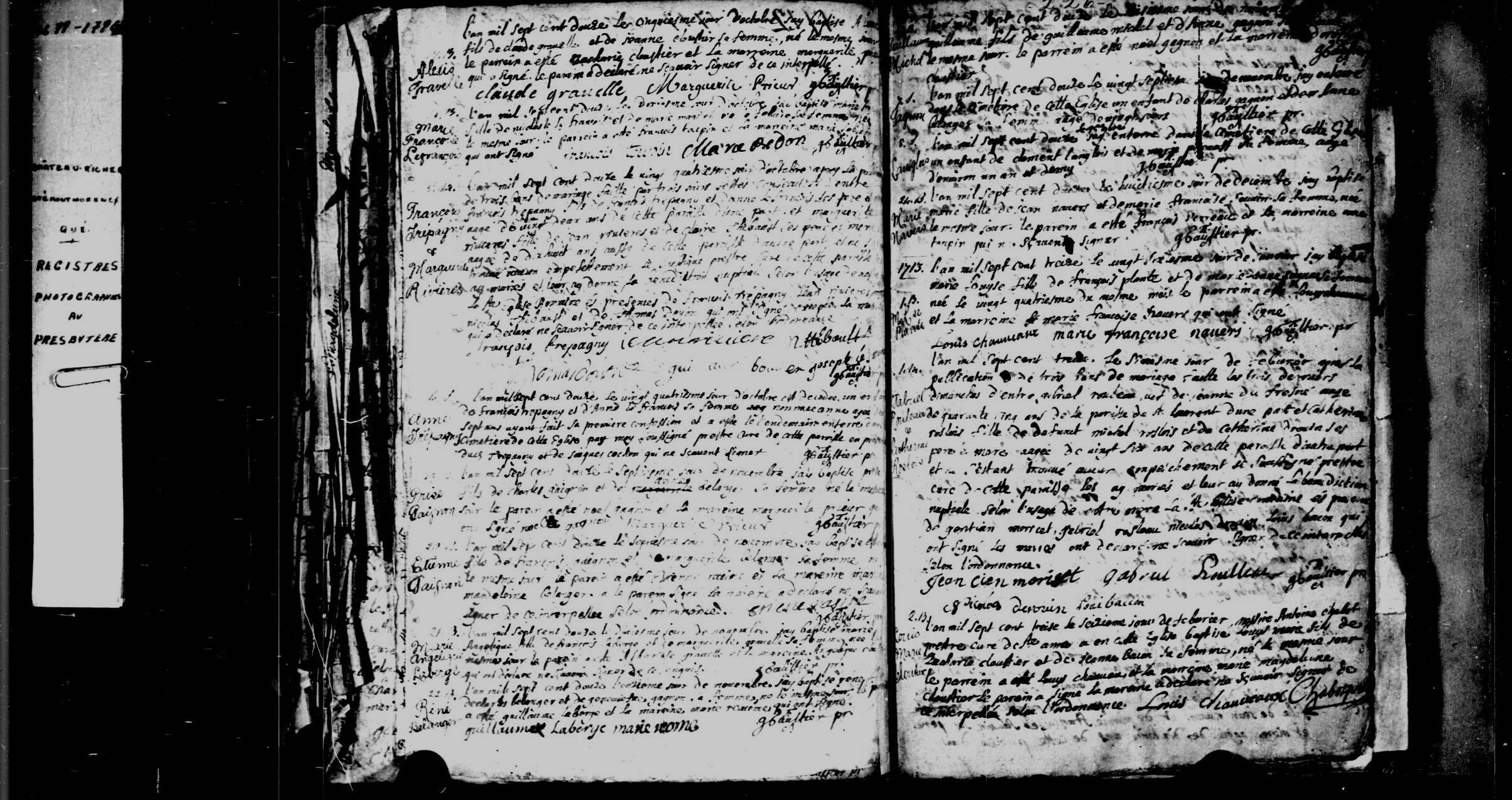 1713 Marriage Rouleau Roulois