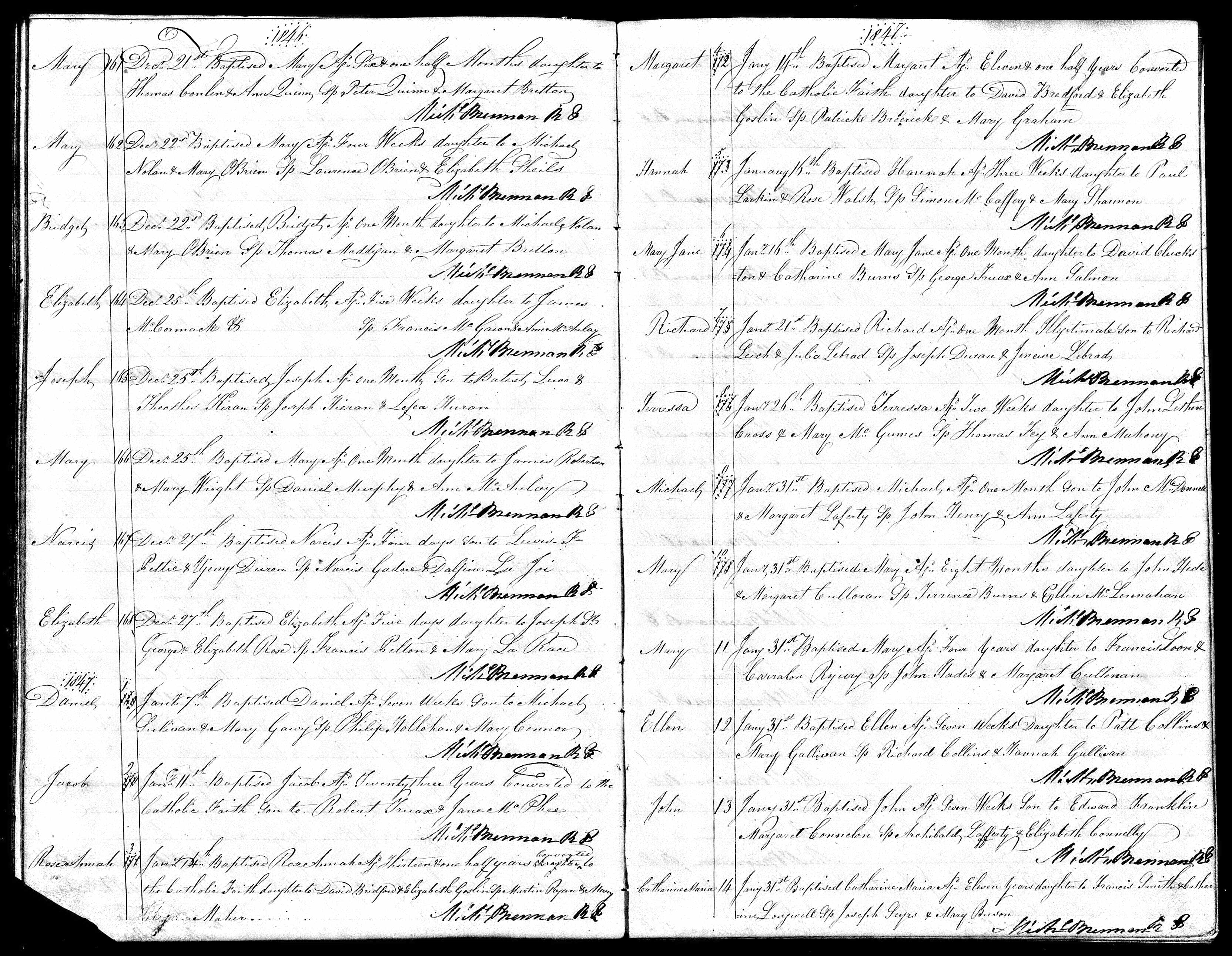1846 Baptism Mary Conlin