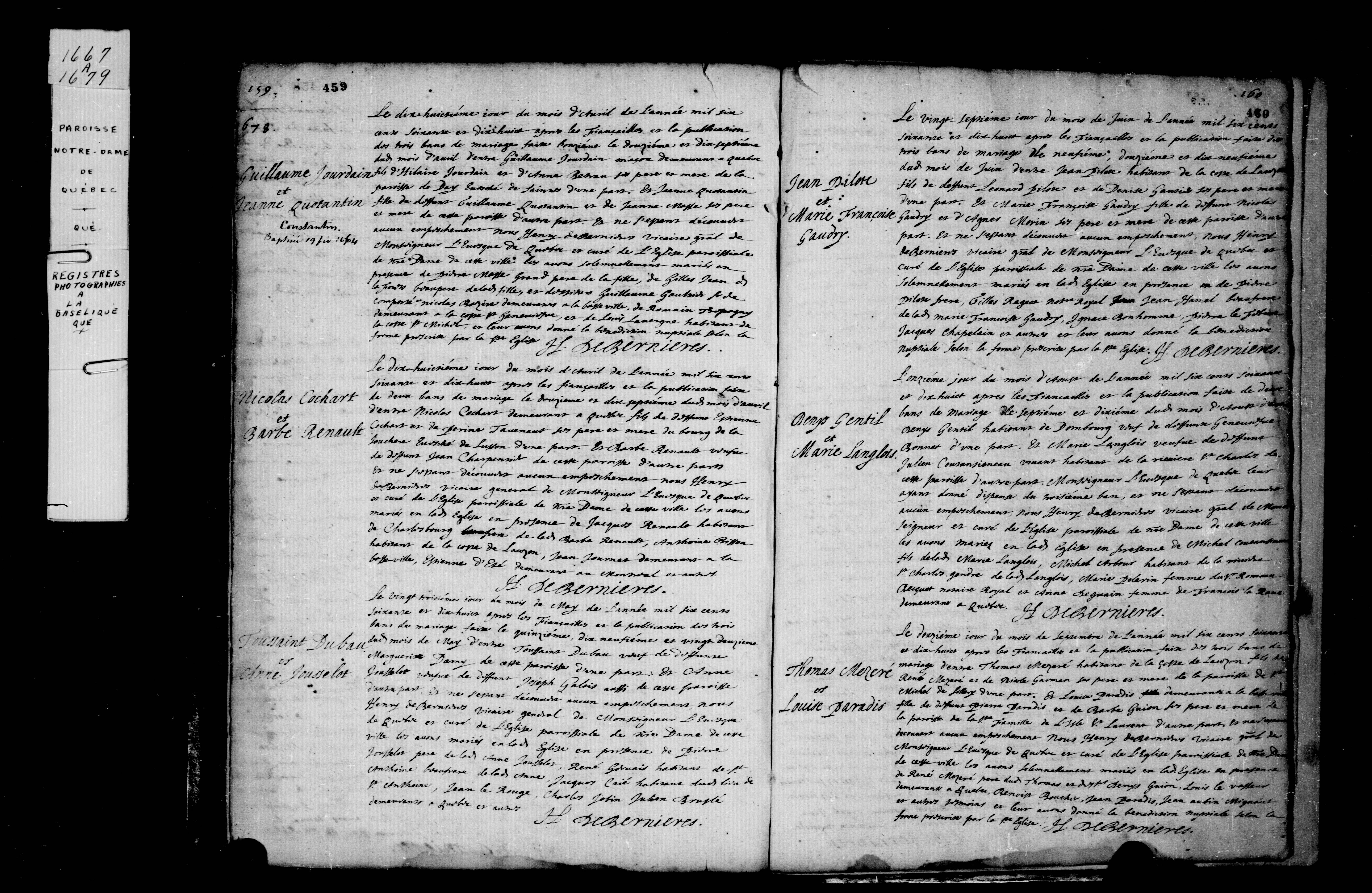 1678 Marriage Cochard Renaud