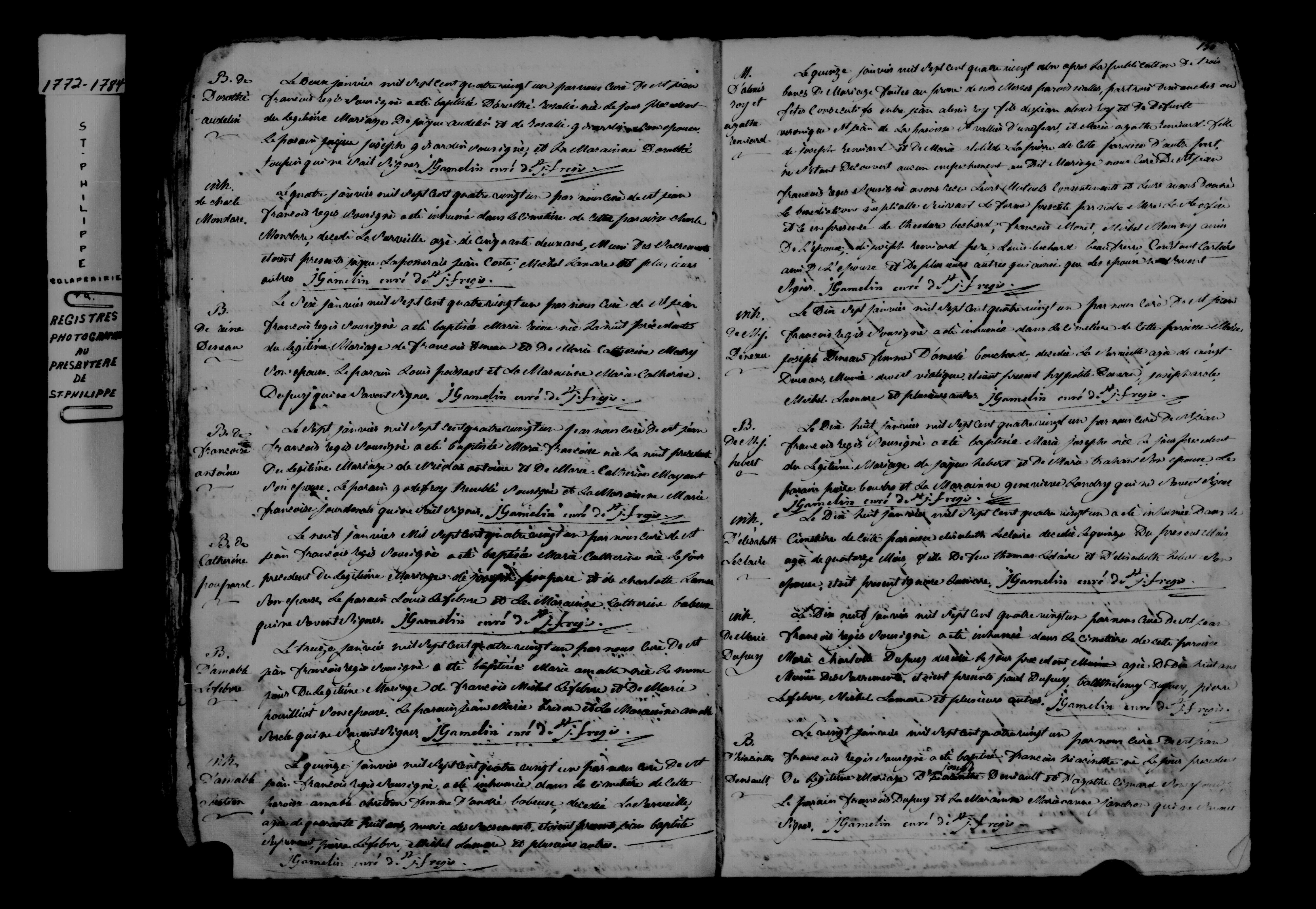 1781 Burial Marie Amable Chretien