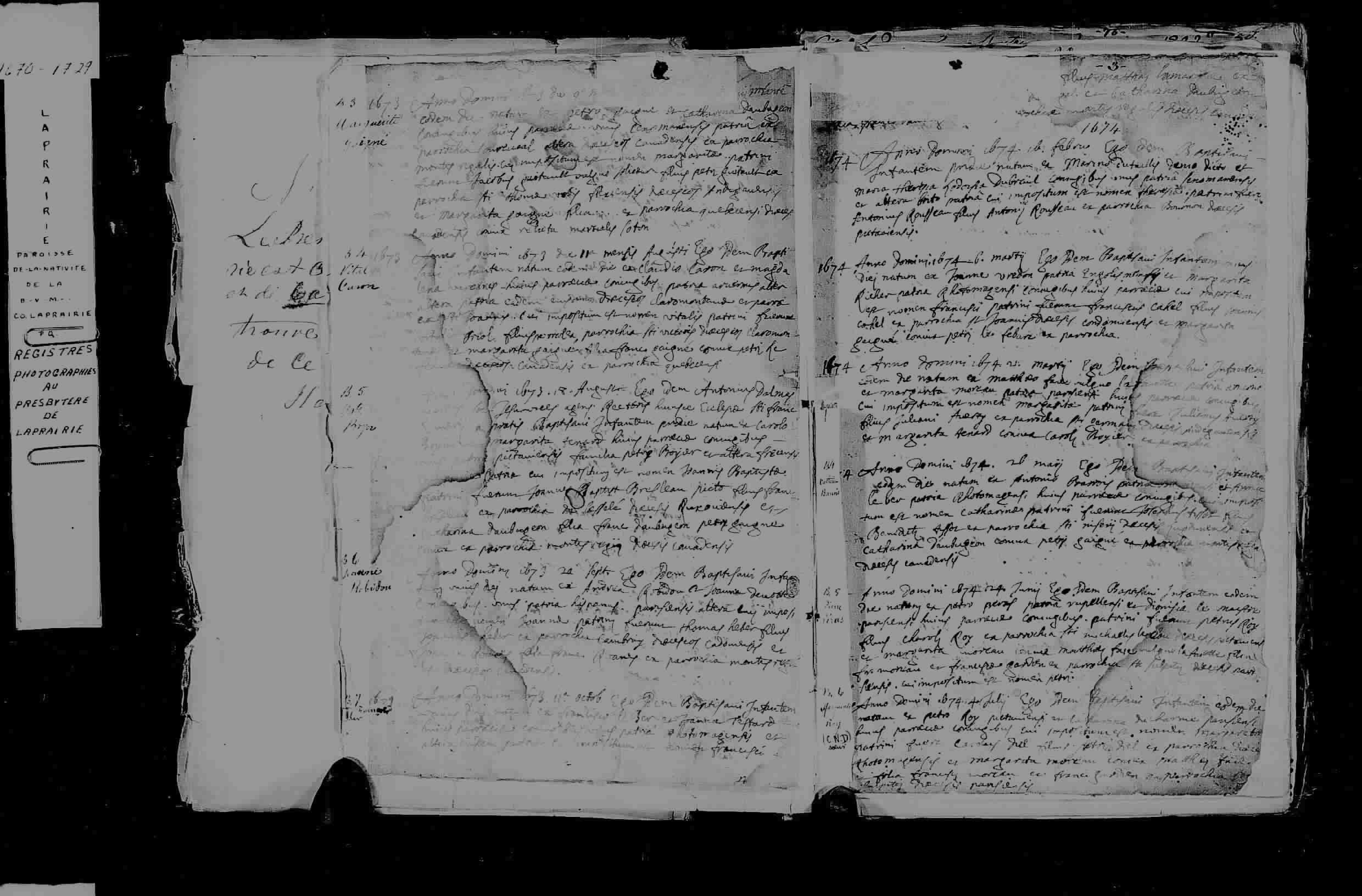 1673 Baptism Jeanne Marie Robidou