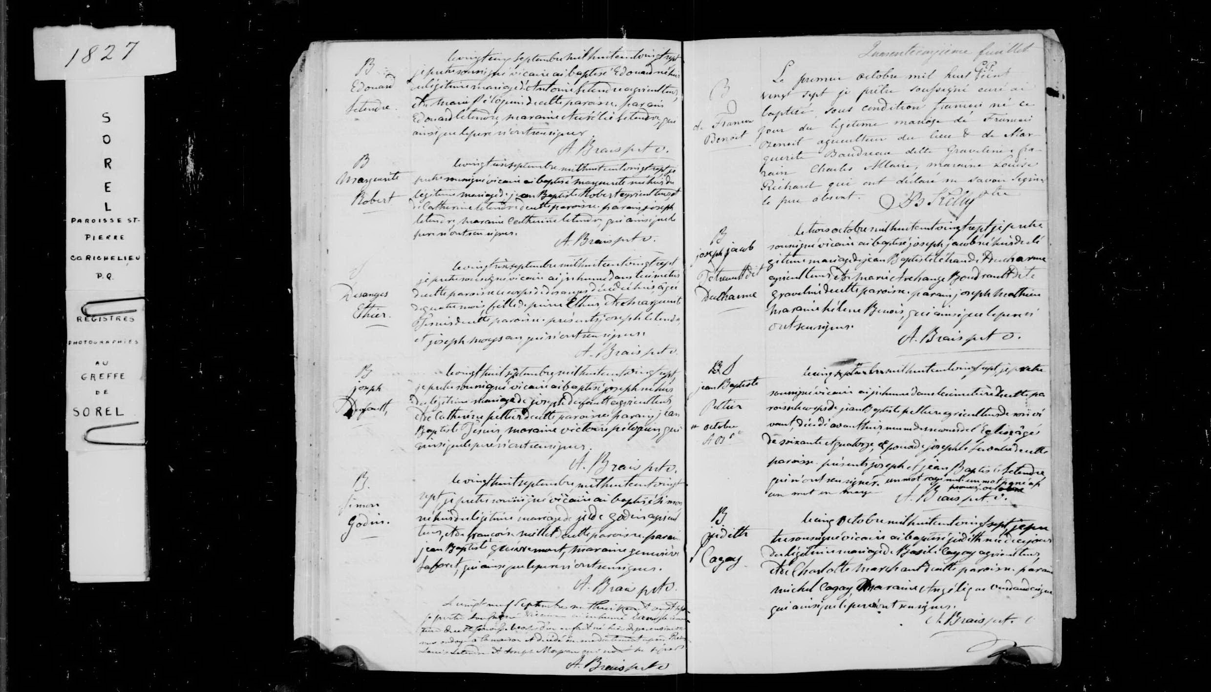 1827 Baptism Marguerite Robert