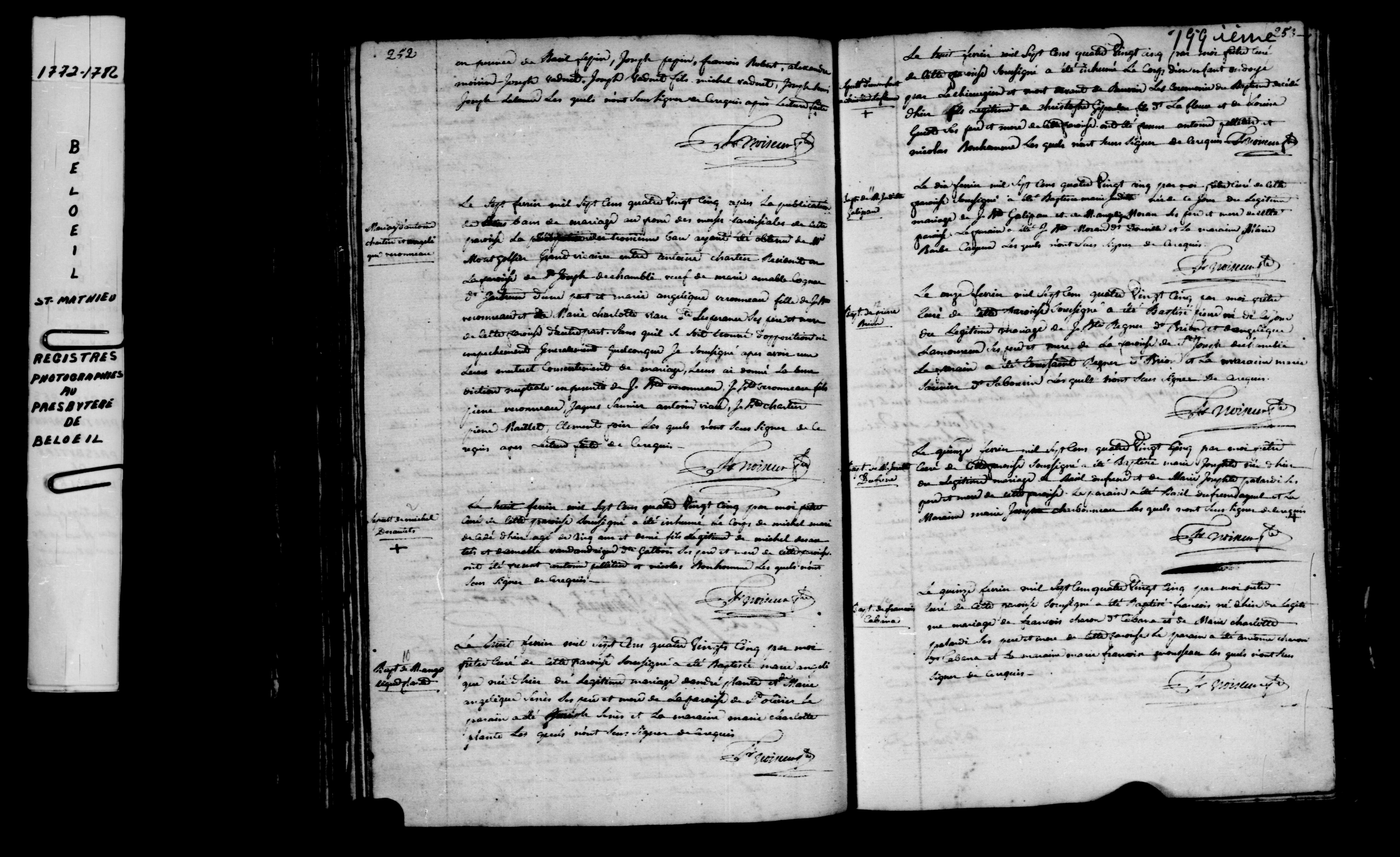 1785 Marriage Chartier Veronneau
